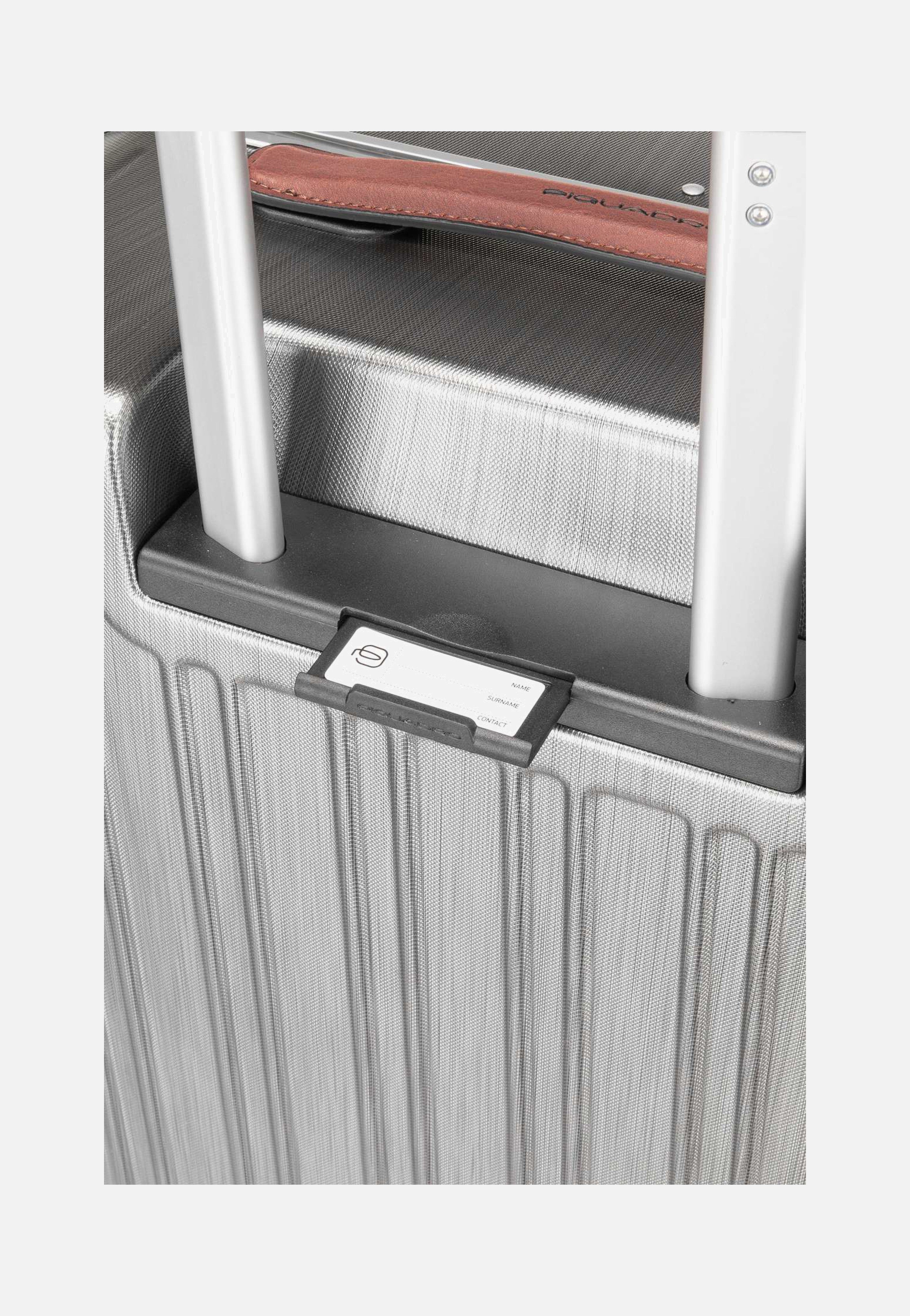 Piquadro - PQ-LM Medium Spinner 4427 Nero-Cuoio - Suitcase | Neutral-Image