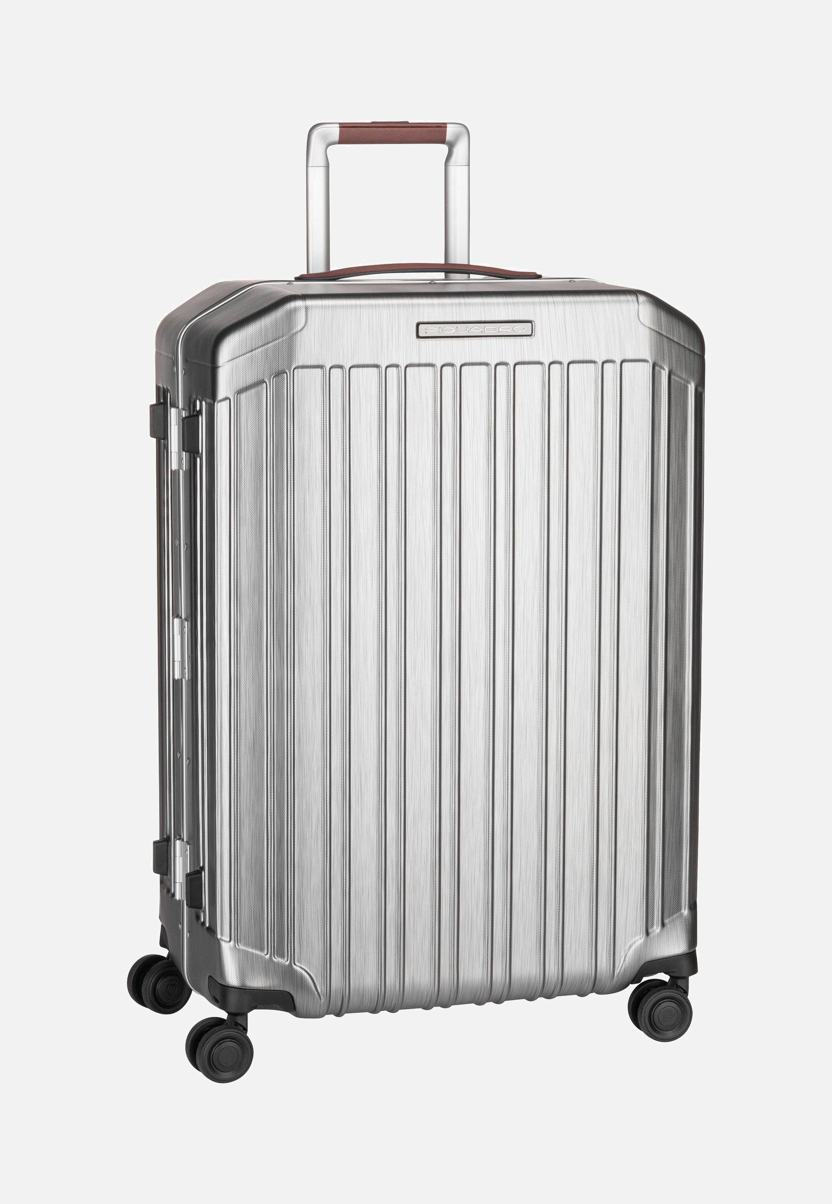 Piquadro - PQ-LM Medium Spinner 4427 Nero-Cuoio - Suitcase | Neutral-Image