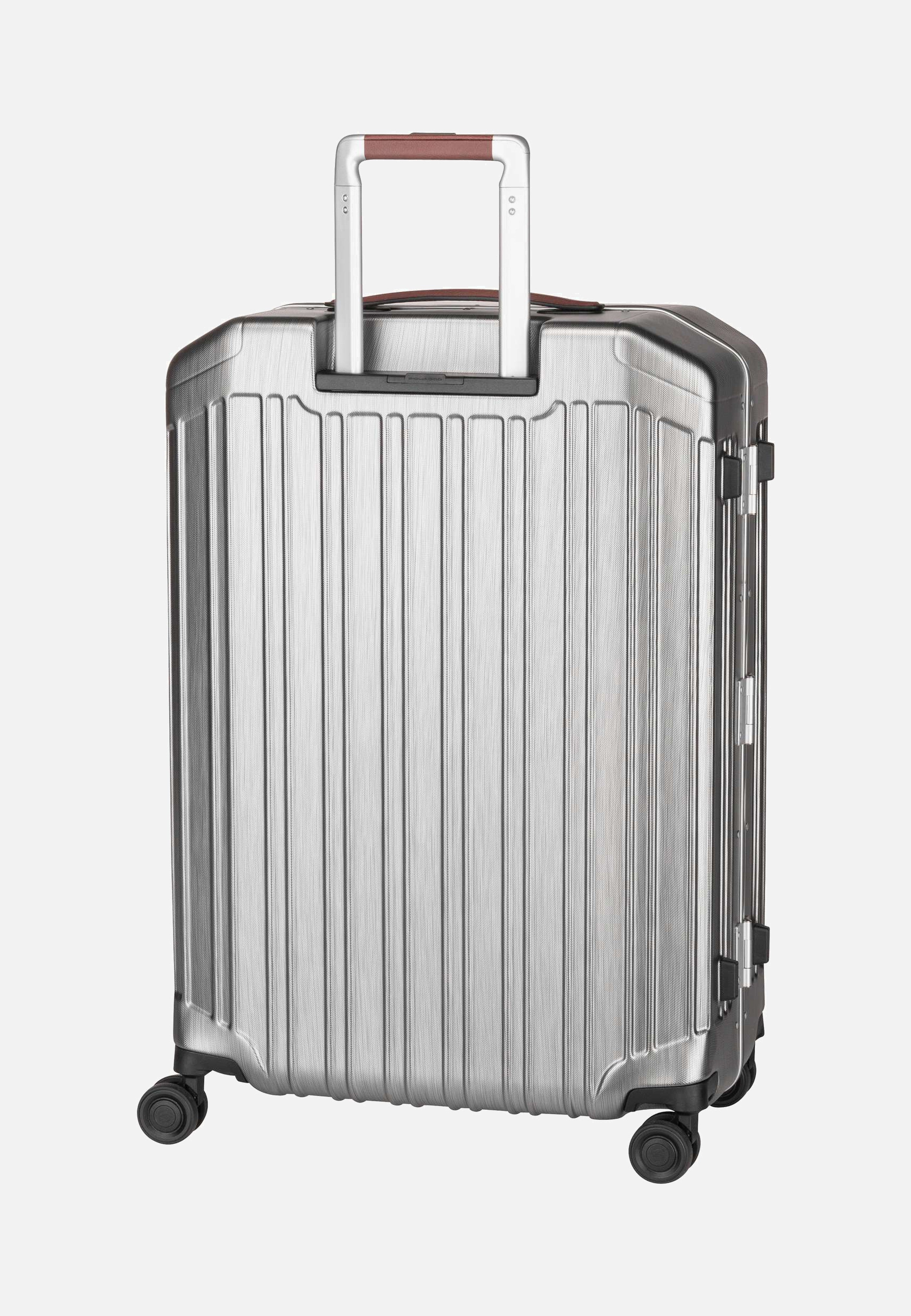 Piquadro - PQ-LM Medium Spinner 4427 Nero-Cuoio - Suitcase | Neutral-Image