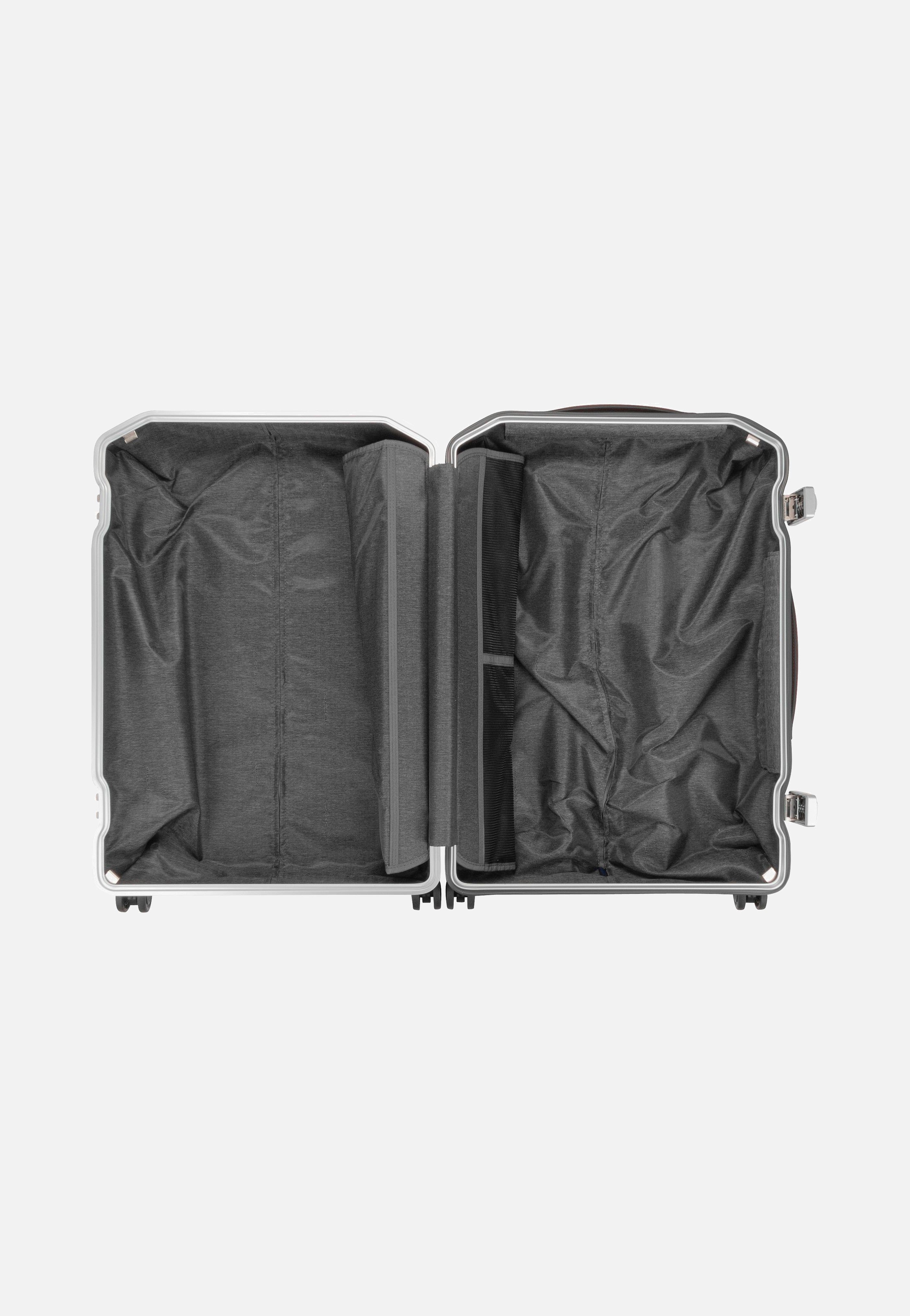 Piquadro - PQ-LM Medium Spinner 4427 Nero-Cuoio - Suitcase | Neutral-Image