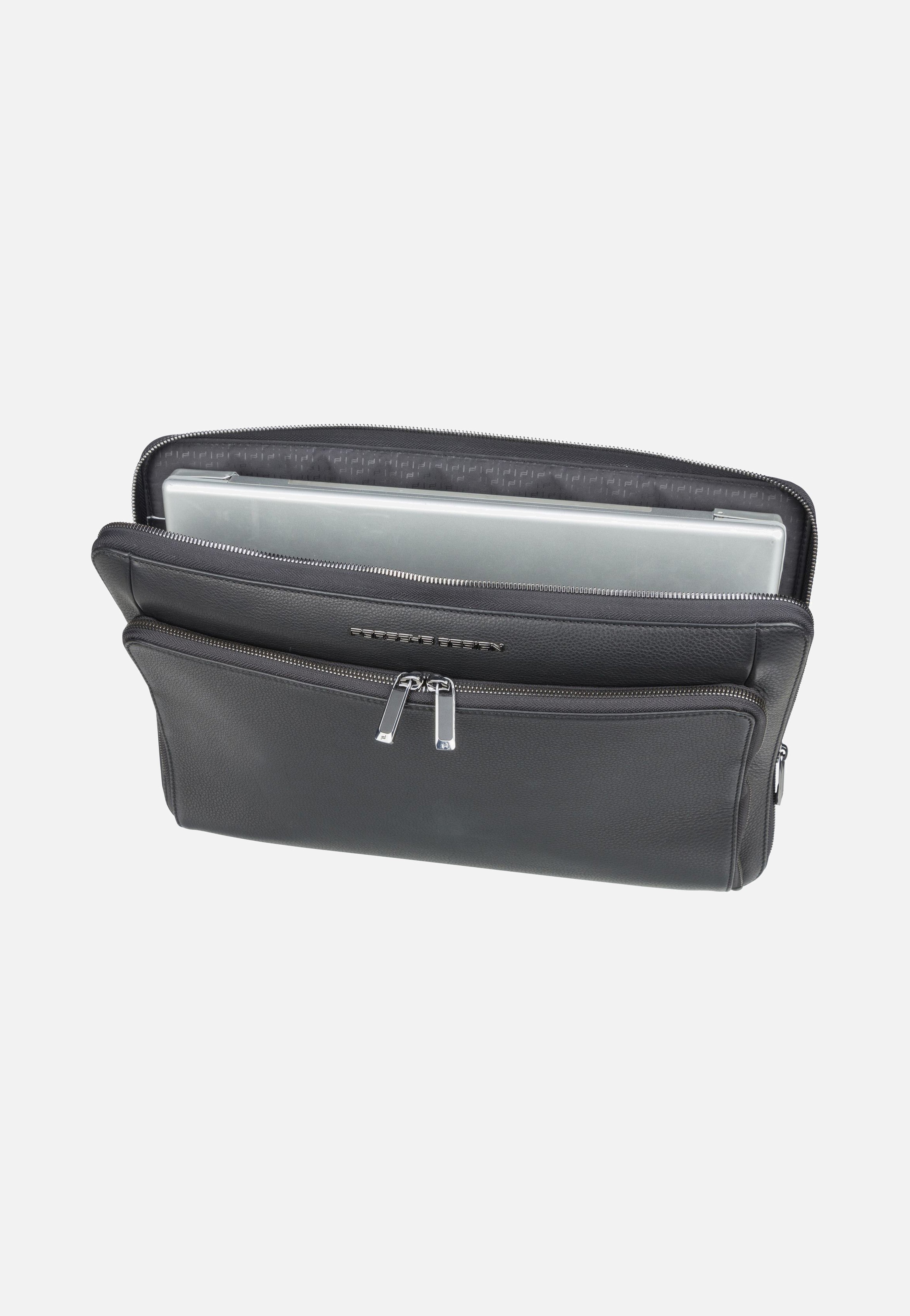Porsche Design - Roadster Leather Notebook Sleeve 1520 Black - Laptop Sleeves | Men-Image