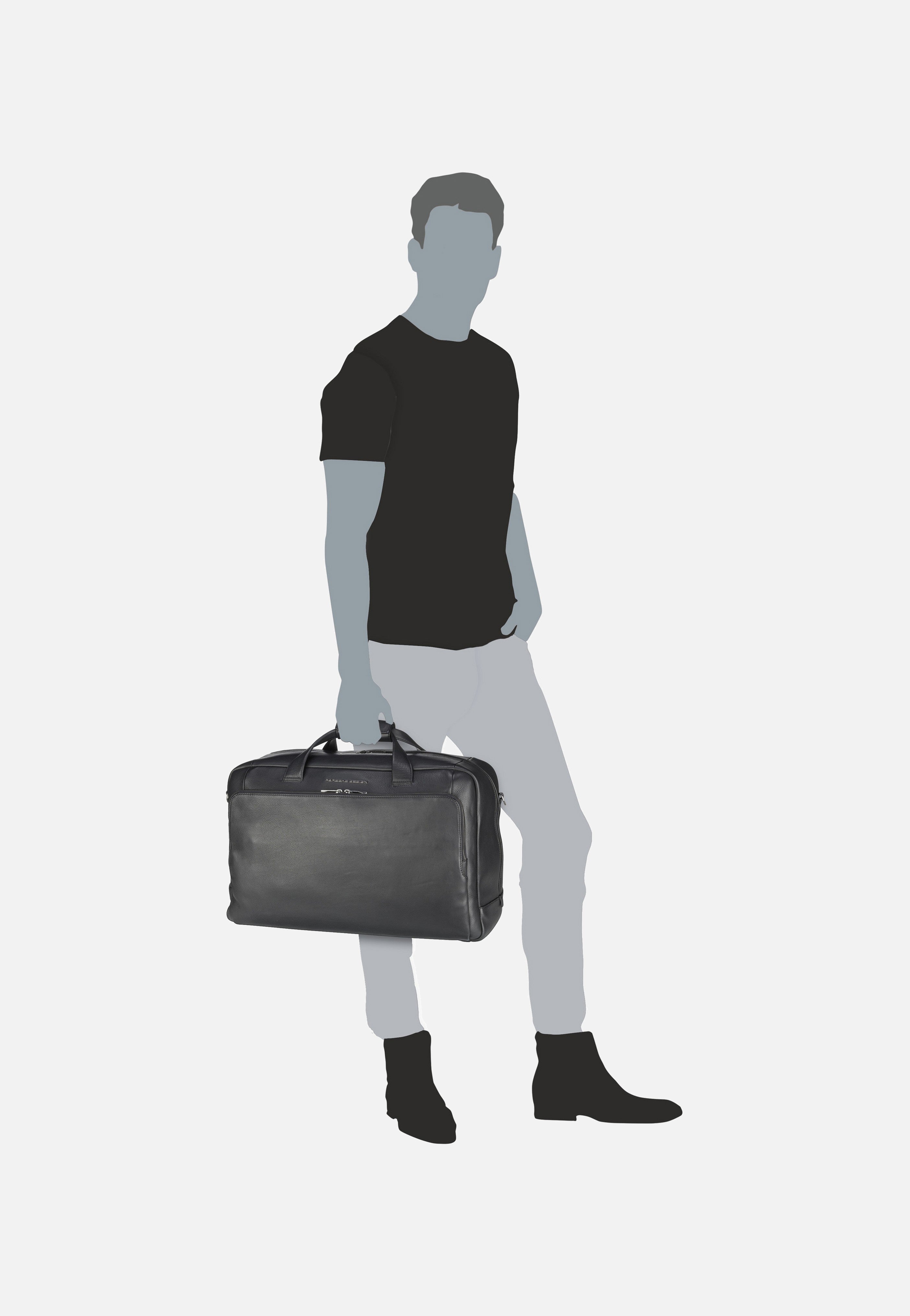 Porsche Design Roadster Leather 1001 Black Weekender