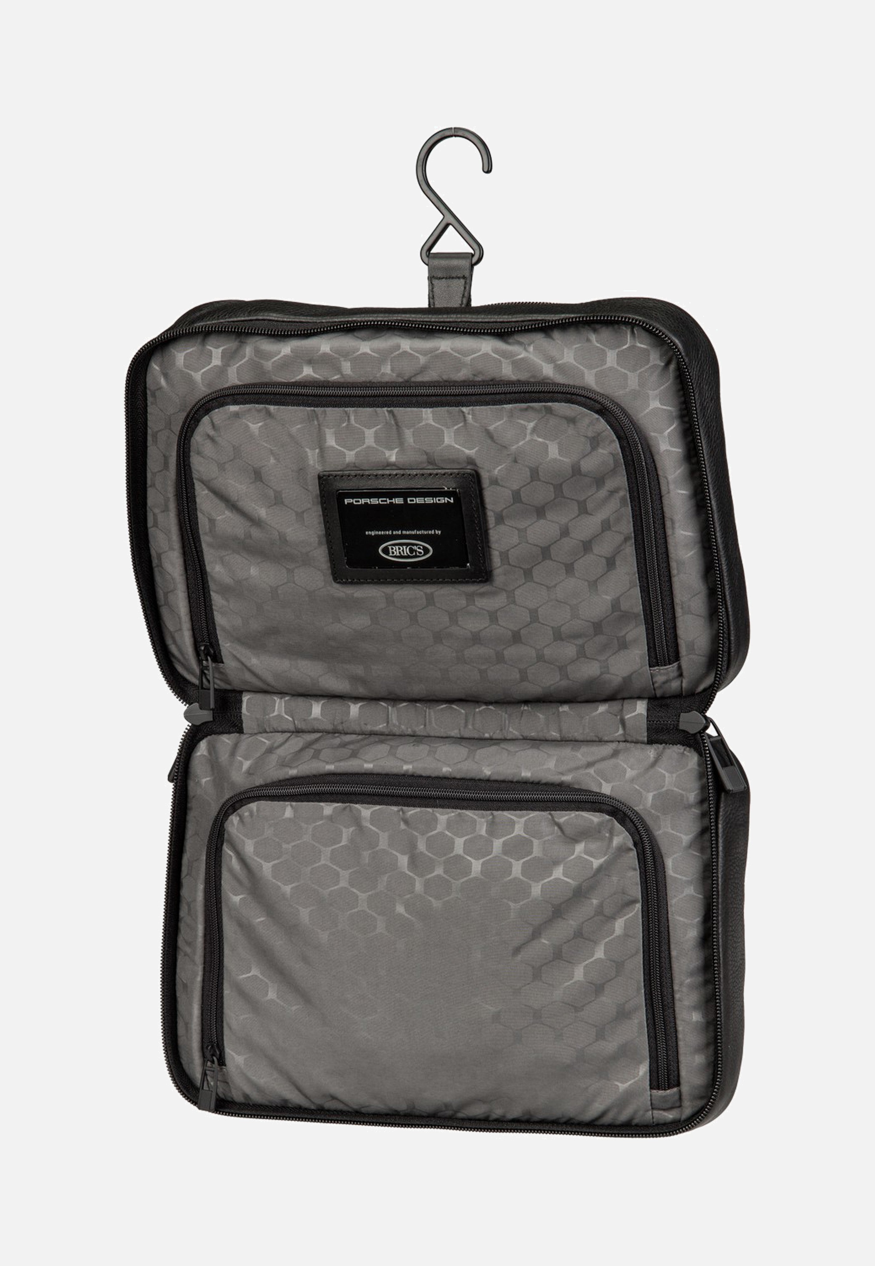 Porsche Design Roadster Leather Evo Washbag Black Kulturbeutel