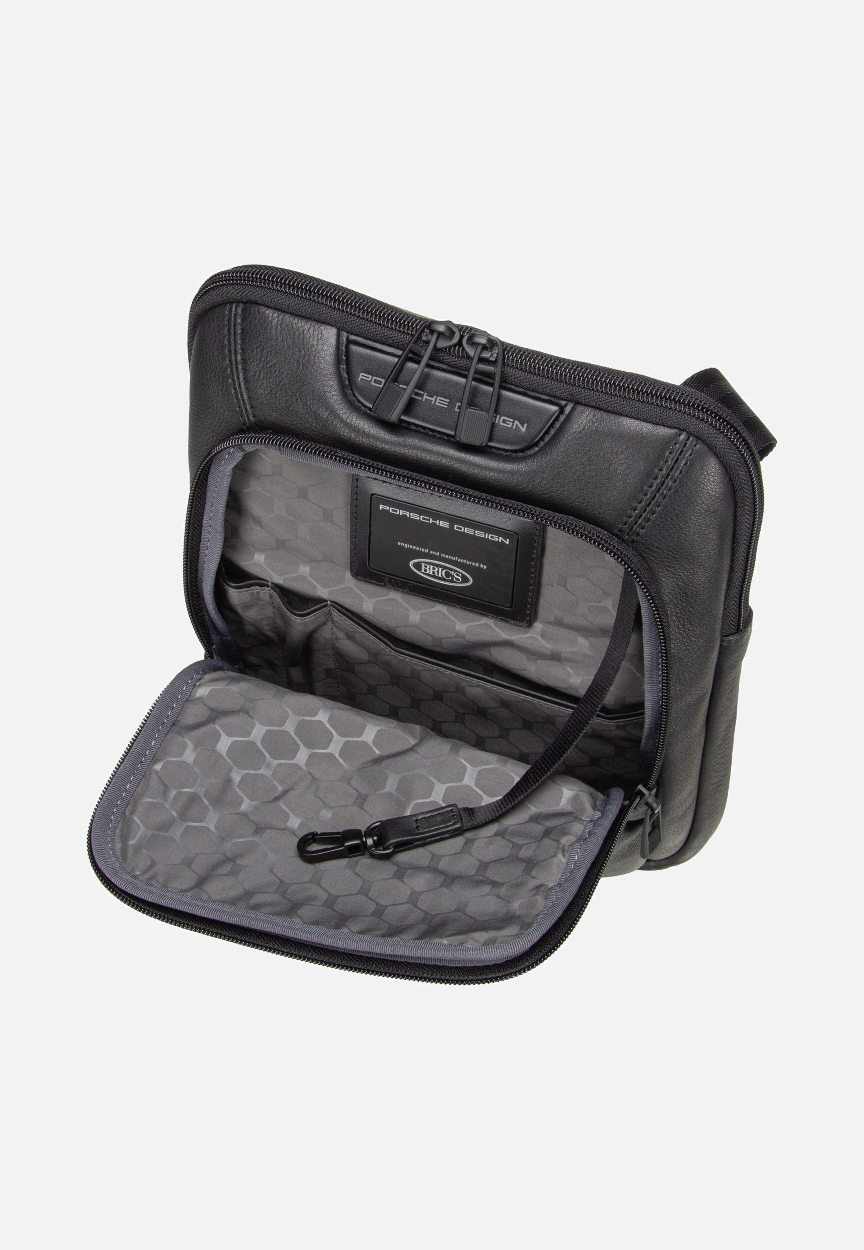 Porsche Design Roadster Leather Evo Shoulder Black Umhängetasche