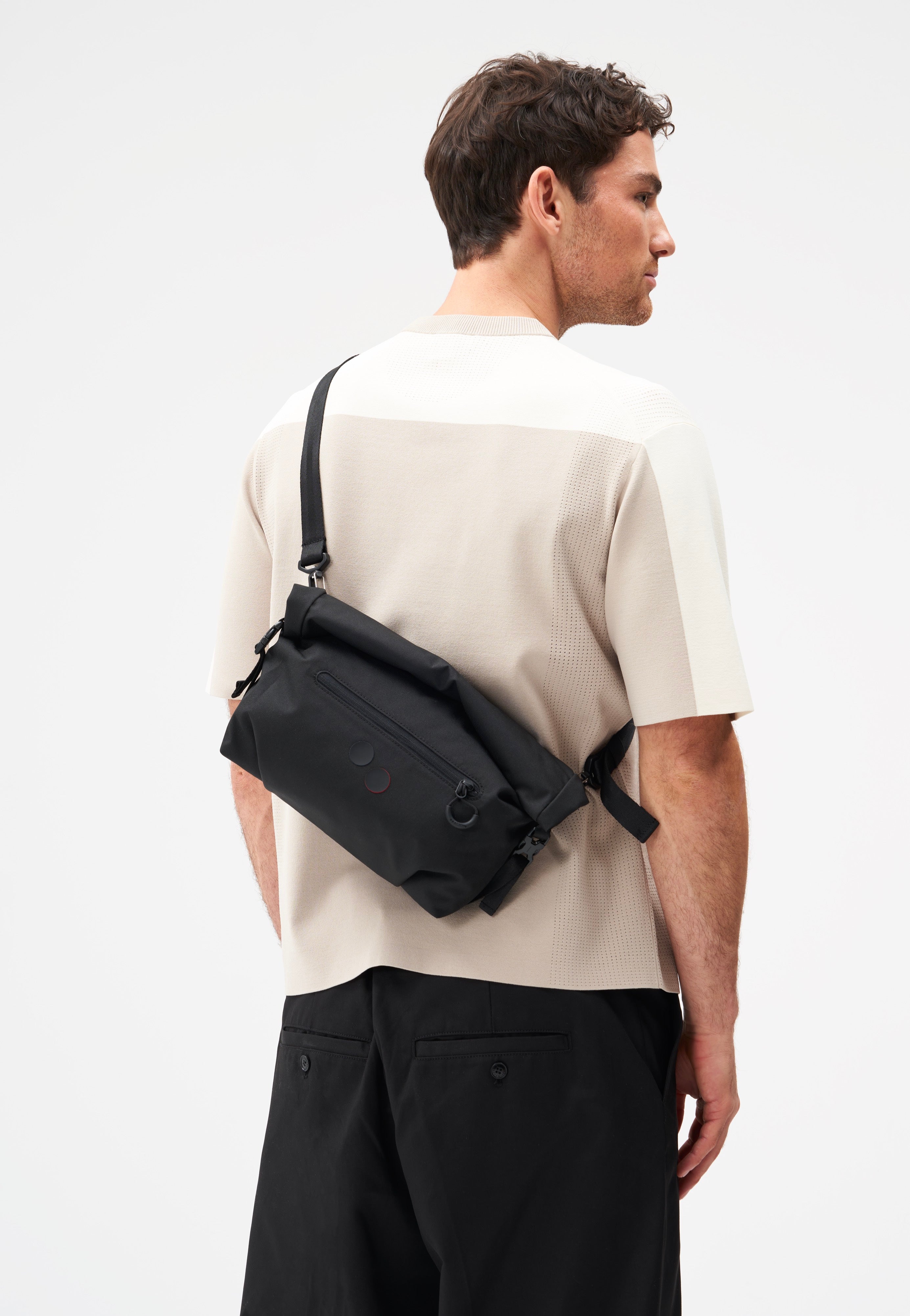 pinqponq Aksel Rooted Black Crossbody Bag