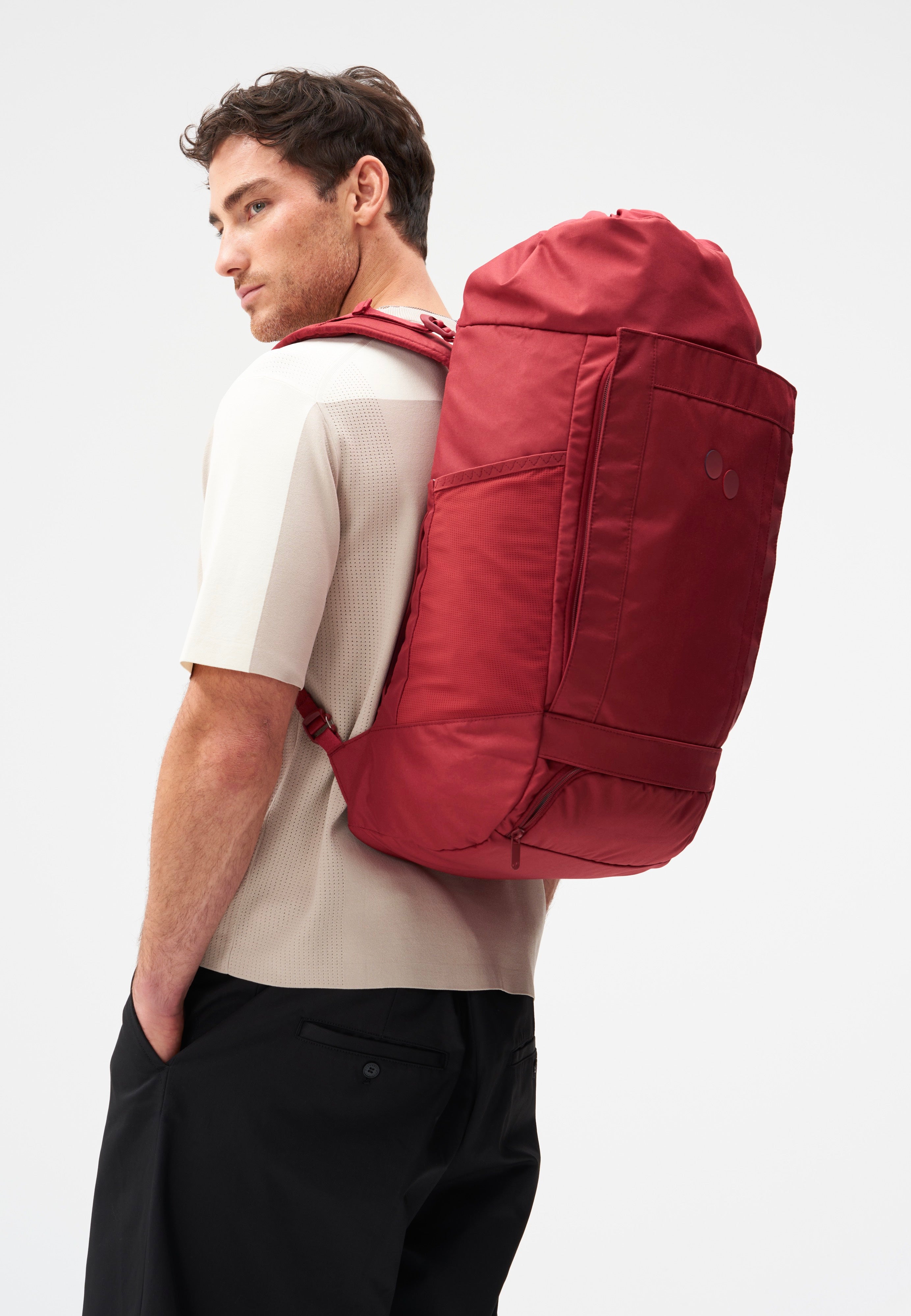 pinqponq Blok Large Sienna Red Backpack