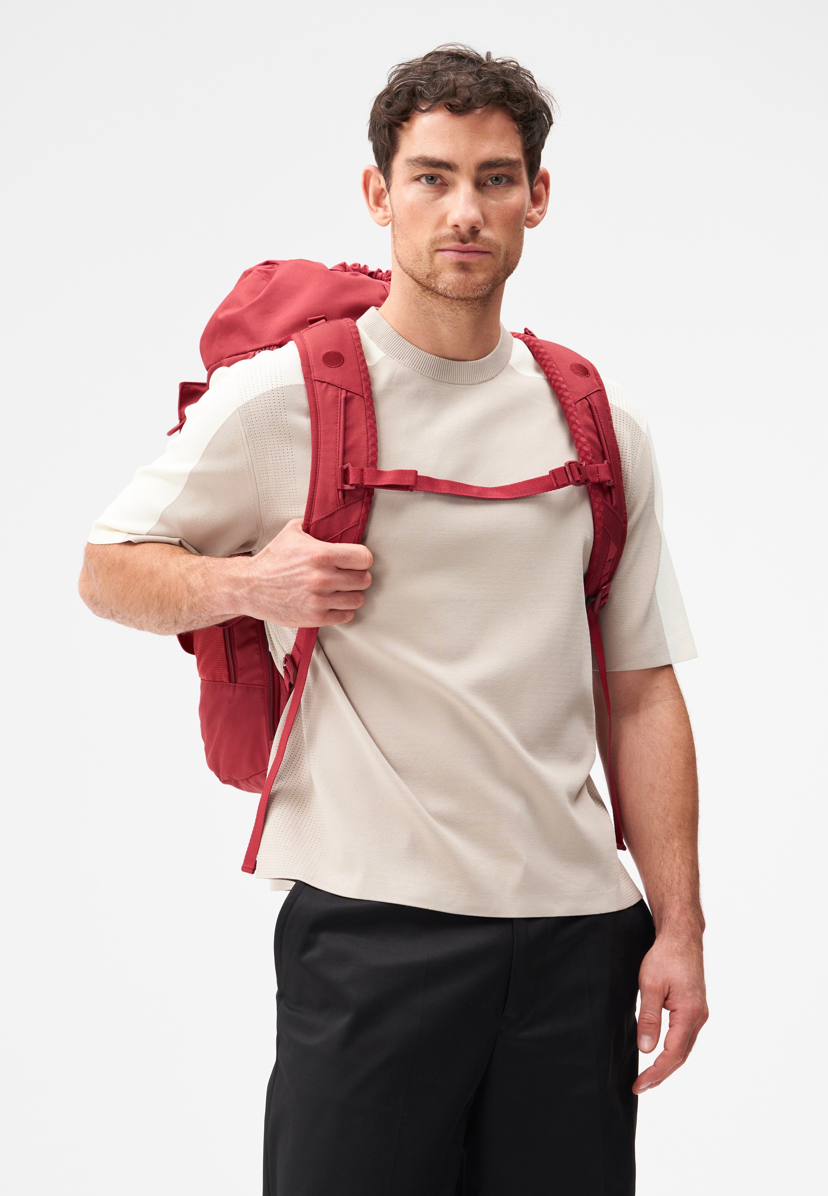 pinqponq Blok Large Sienna Red Backpack