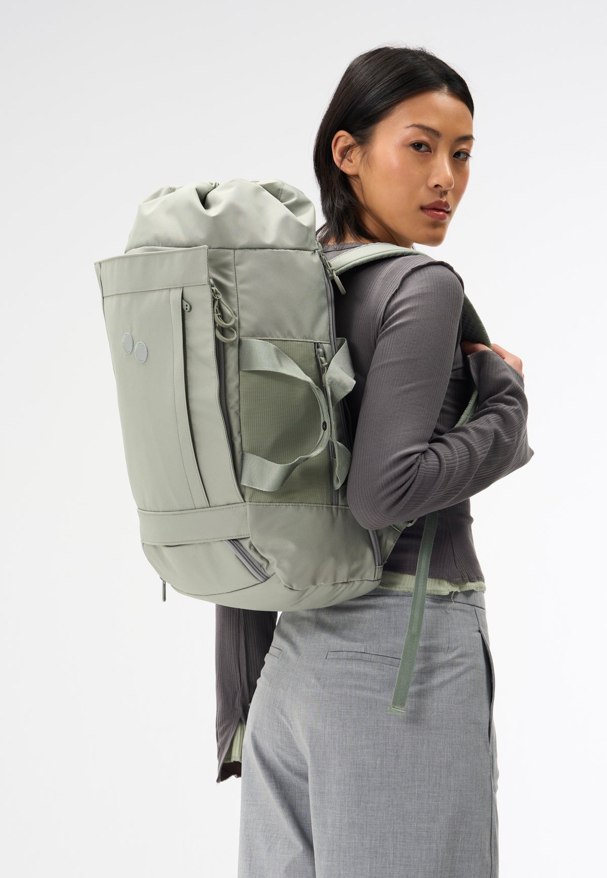 pinqponq Blok Medium Misted Mint Reiserucksack