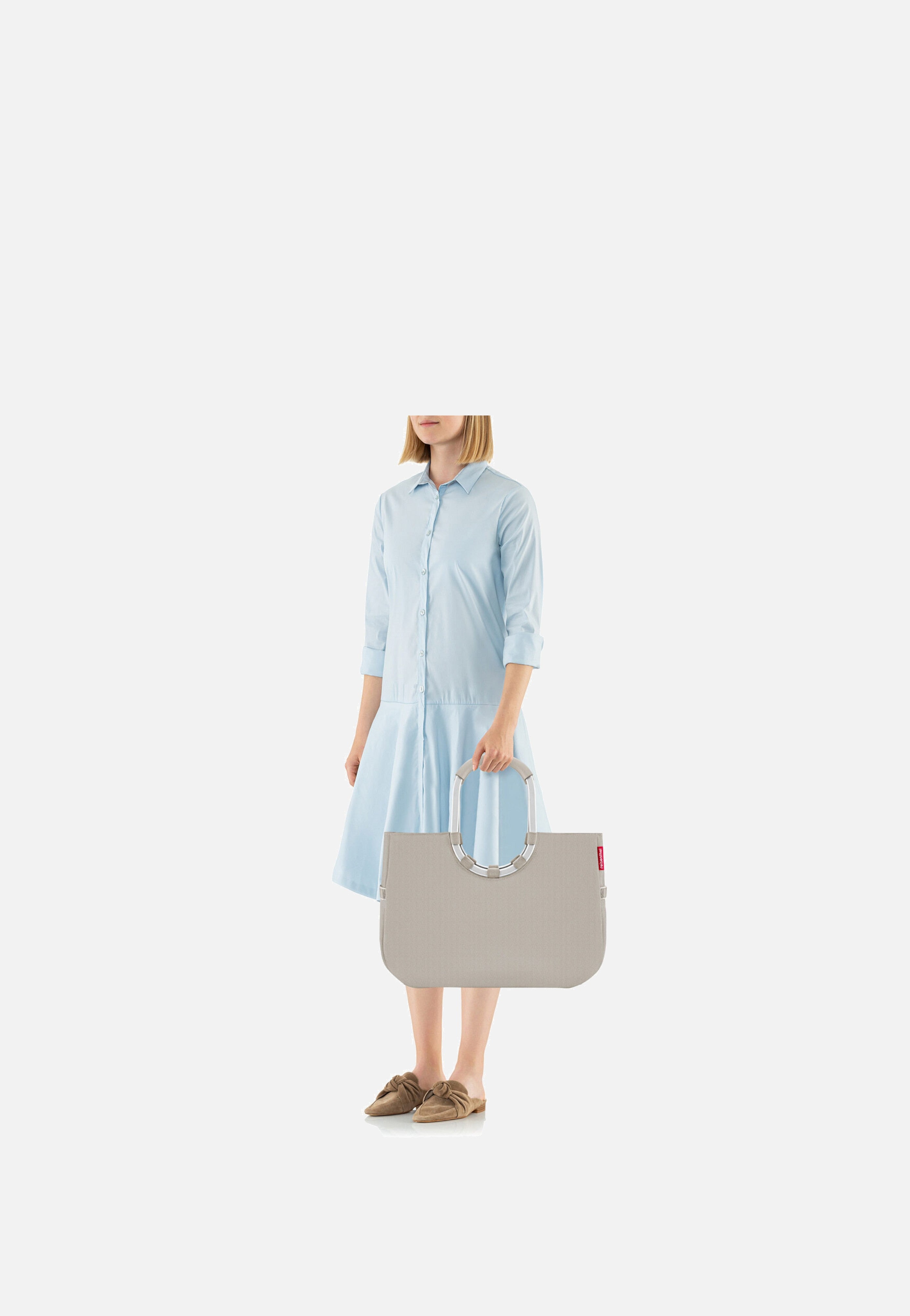 reisenthel loopshopper L Herringbone Sand Einkaufskorb