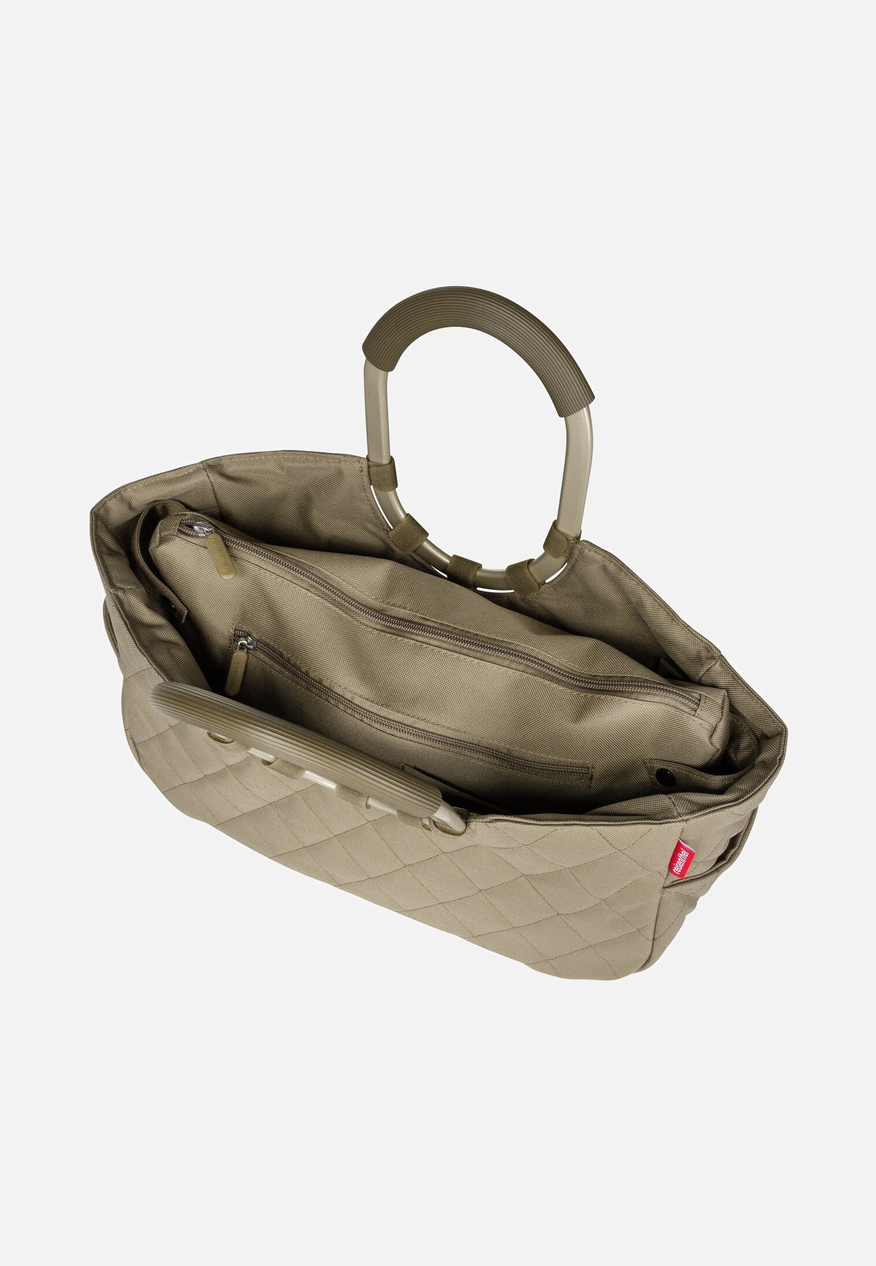 reisenthel - loopshopper M frame Frame Rhombus Olive - Shopping Basket | Neutral-Image