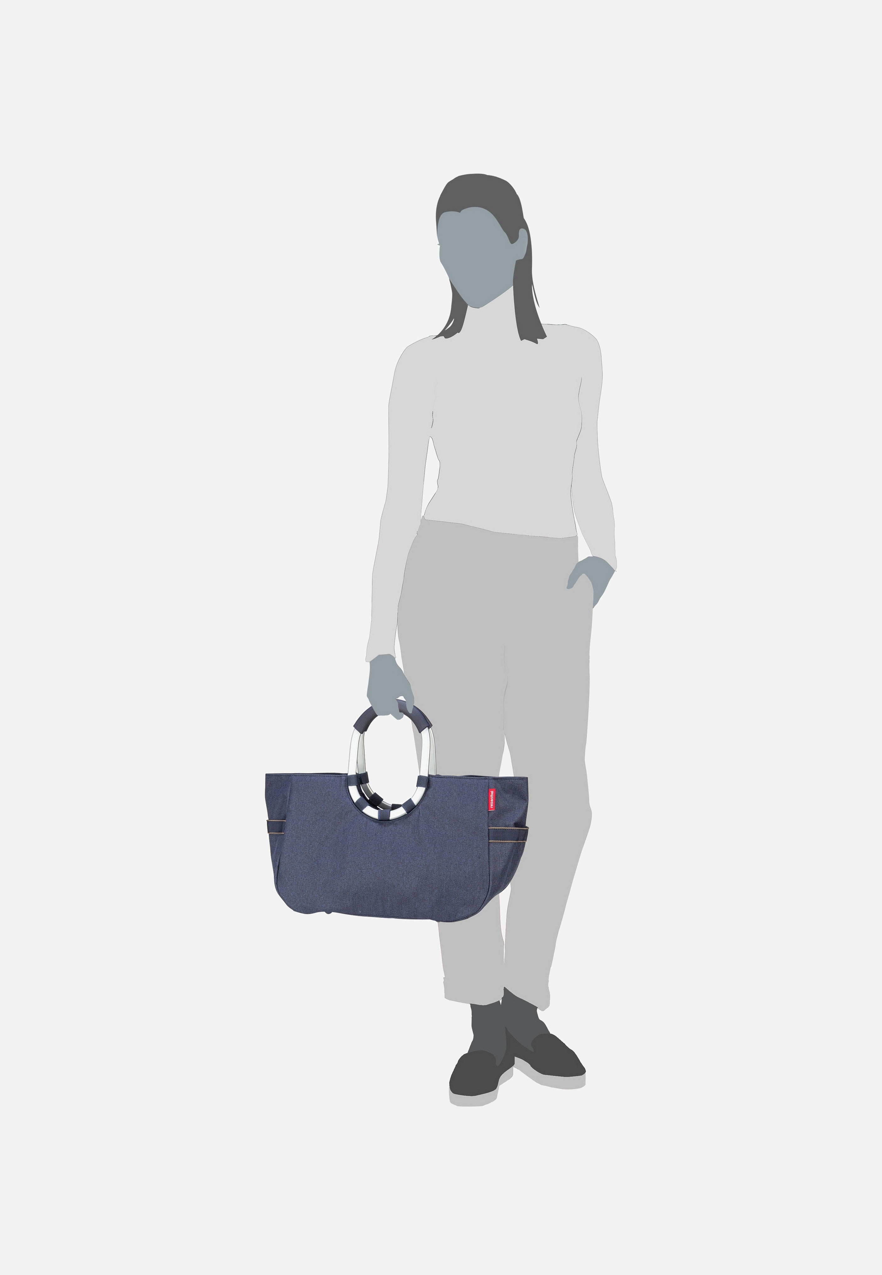 reisenthel - loopshopper M Herringbone Dark Blue - Shopping Basket | Women-Image