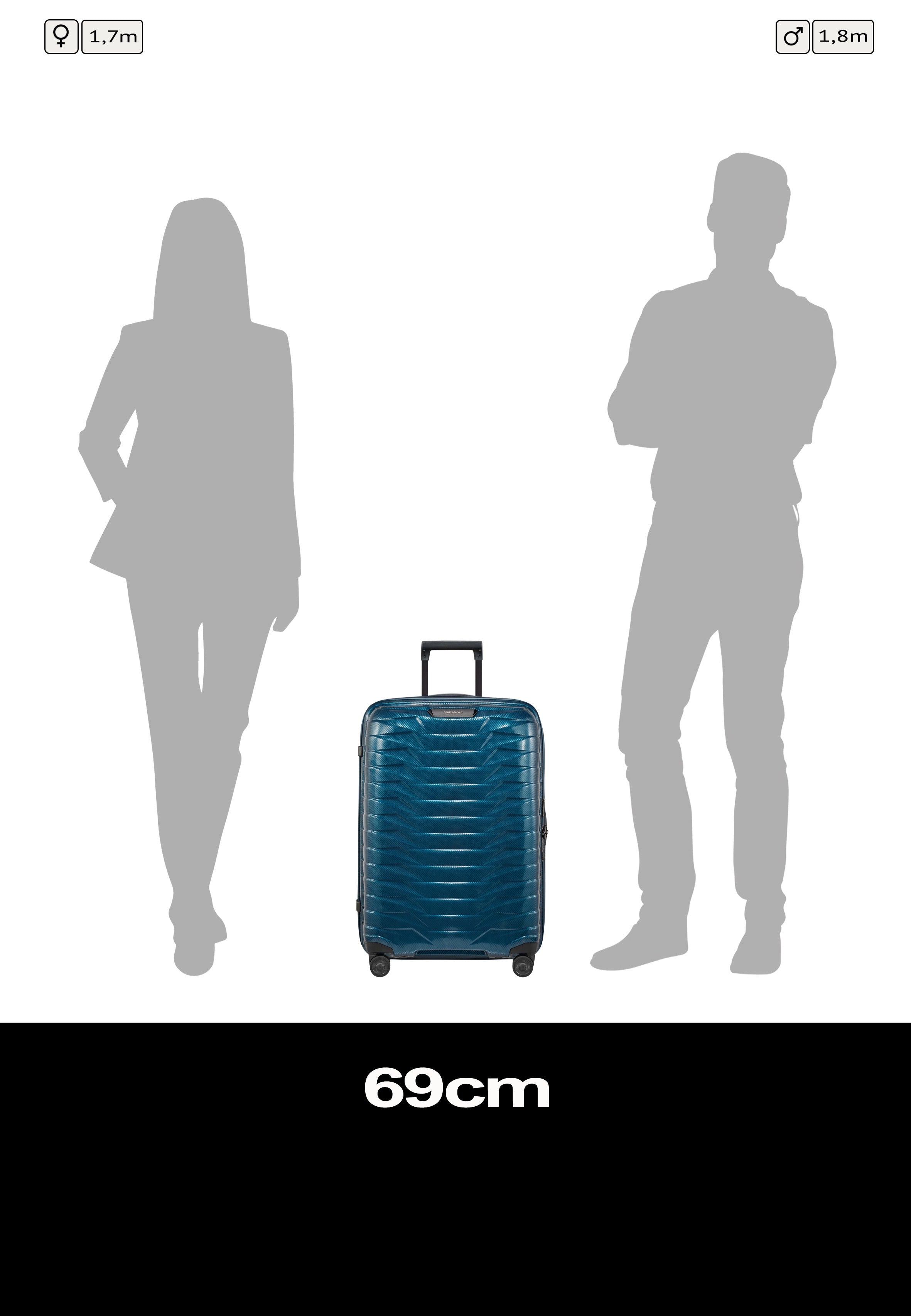 Samsonite Proxis Spinner 69/25 Petrol Blue Suitcase