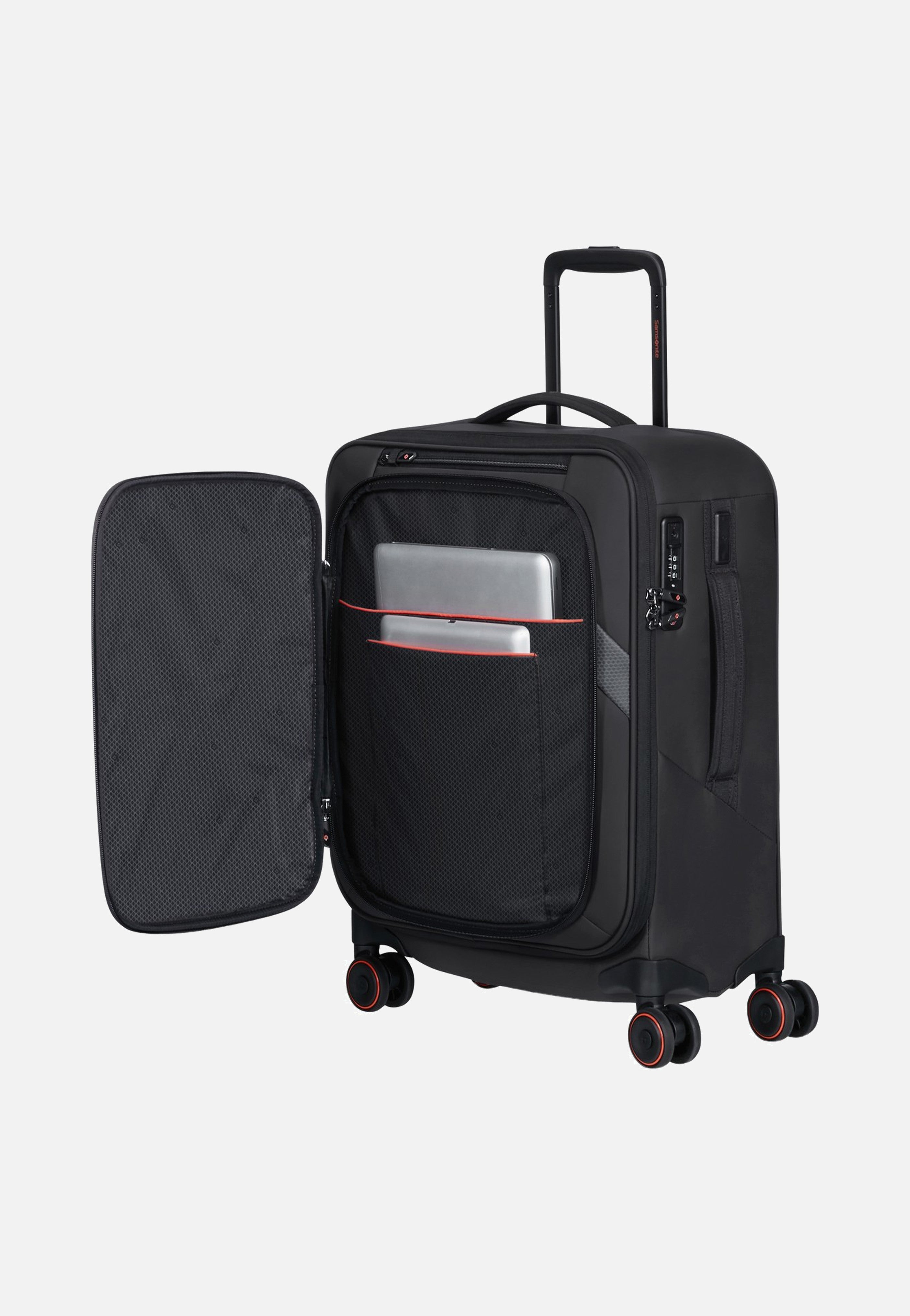 Samsonite Glazed Spinner 55/20 Exp Black Suitcase
