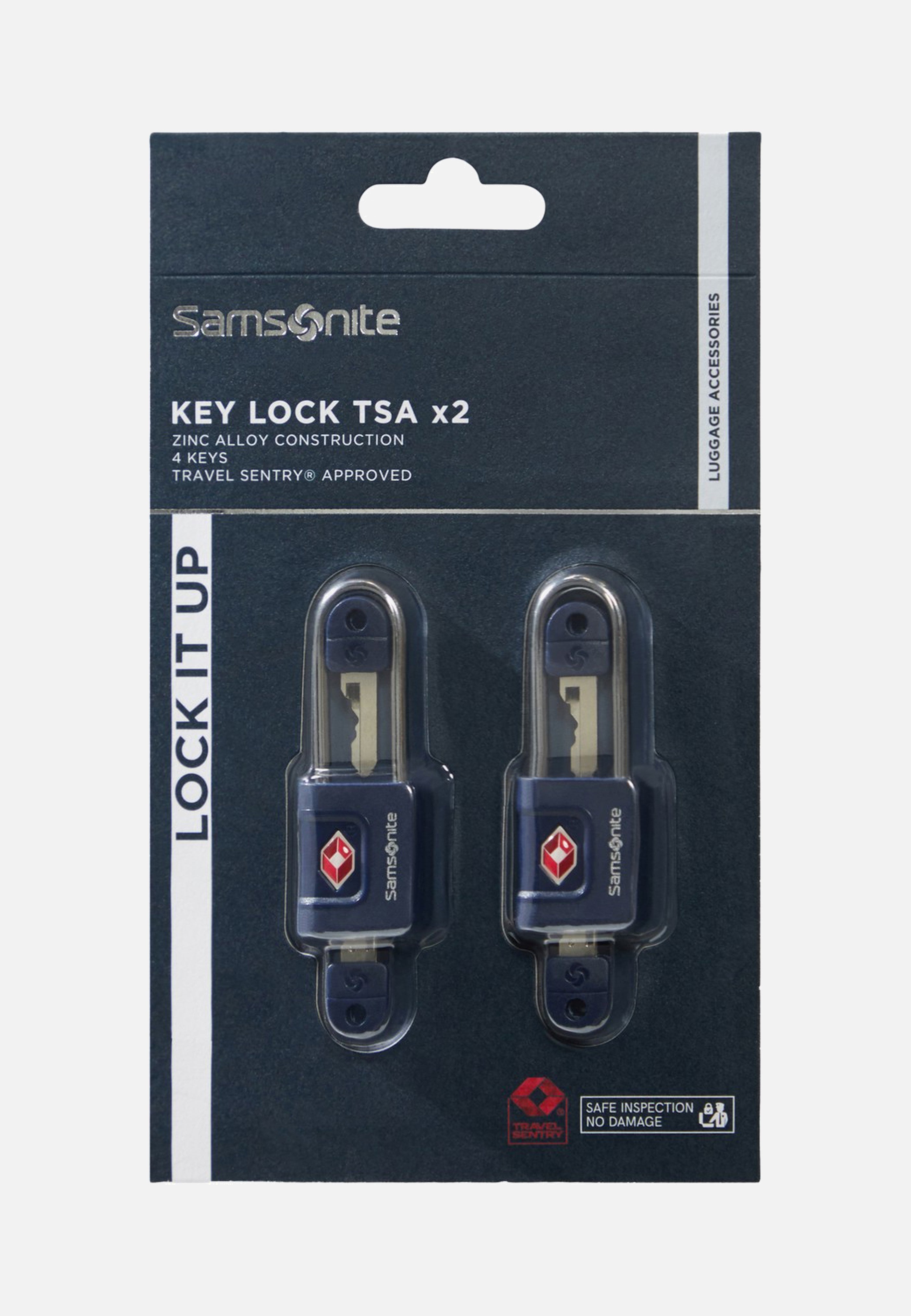 Samsonite Key Lock TSA Pack Of 2 Midnight Blue Lock