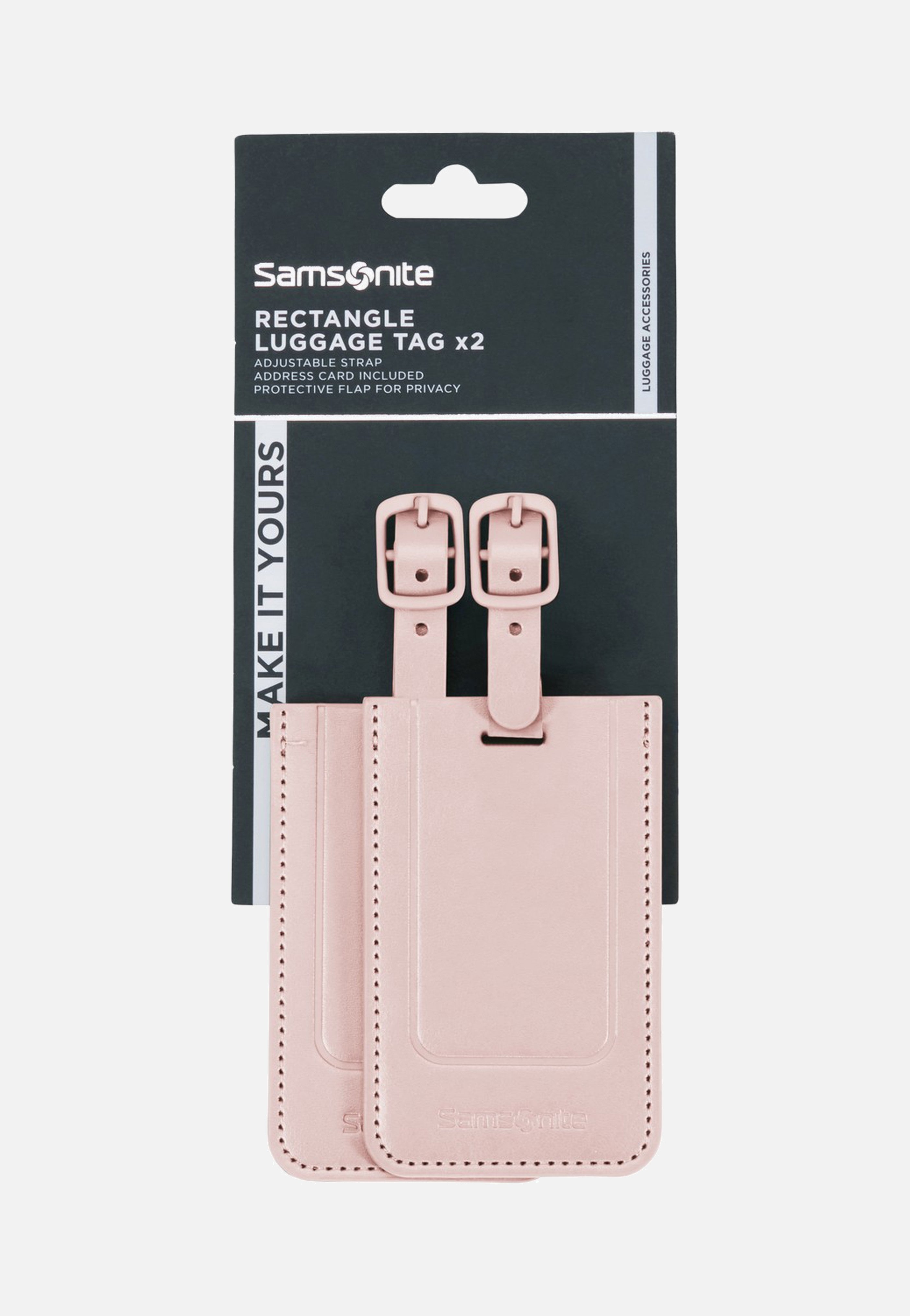 Samsonite Rectangle Luggage Tag Pack Of 2 Rose Luggage Tag