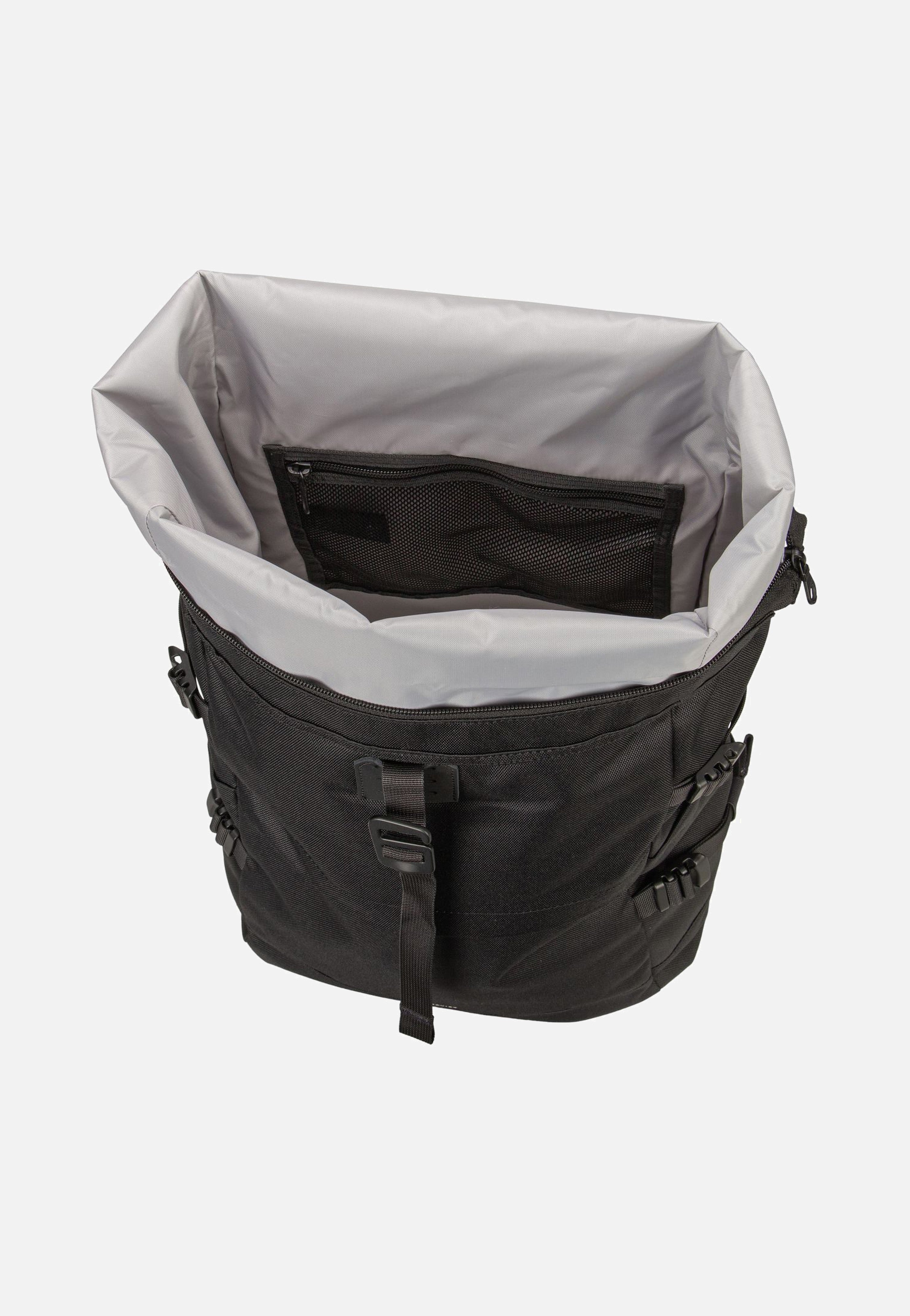 Sandqvist - Icon BP L Black/Black Leather - Rolltop Backpack | Neutral-Image