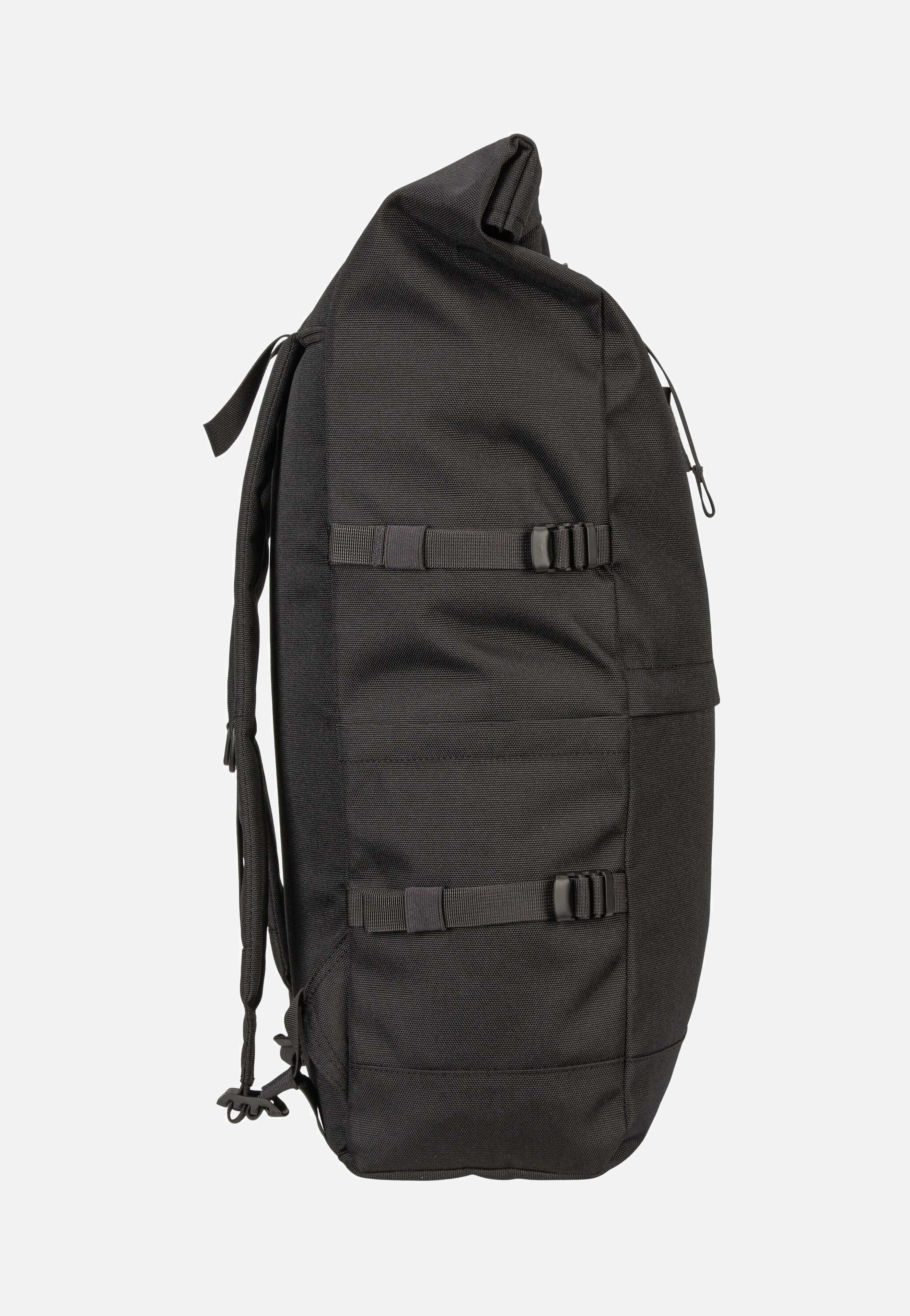 Sandqvist - Icon BP L Black/Black Leather - Rolltop Backpack | Neutral-Image