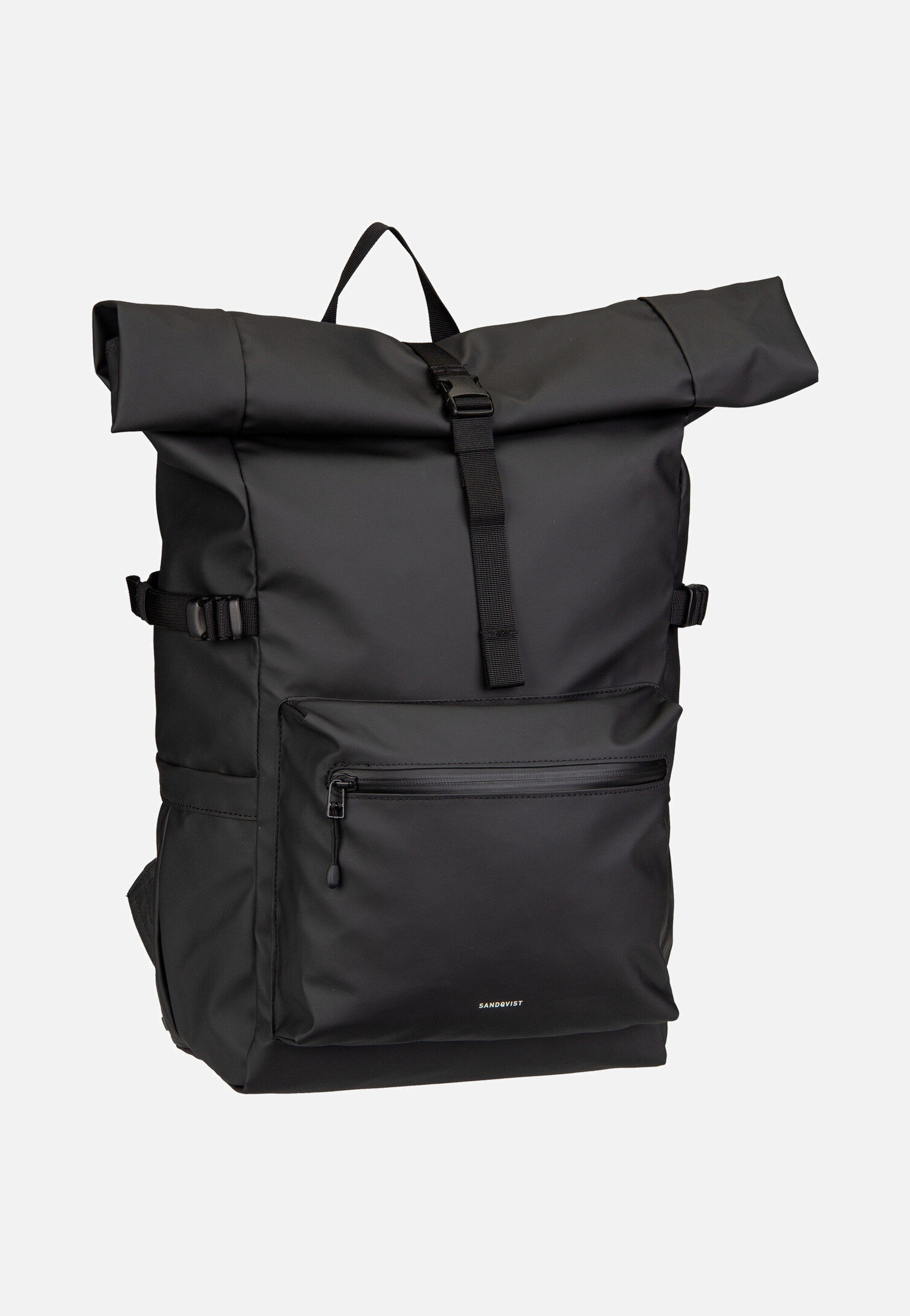 Sandqvist Stream Rolltop Backpack L Black Rucksack