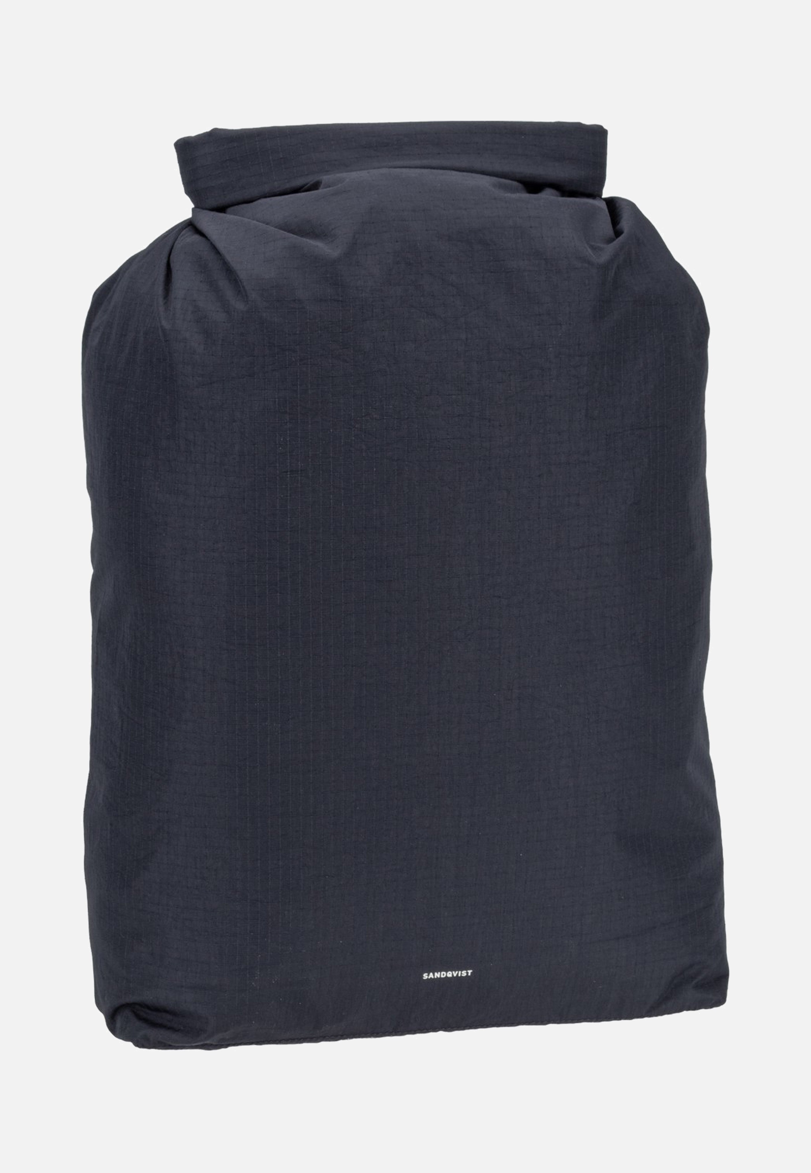 Sandqvist Grid Rolltop 14" Black Rolltop Rucksack