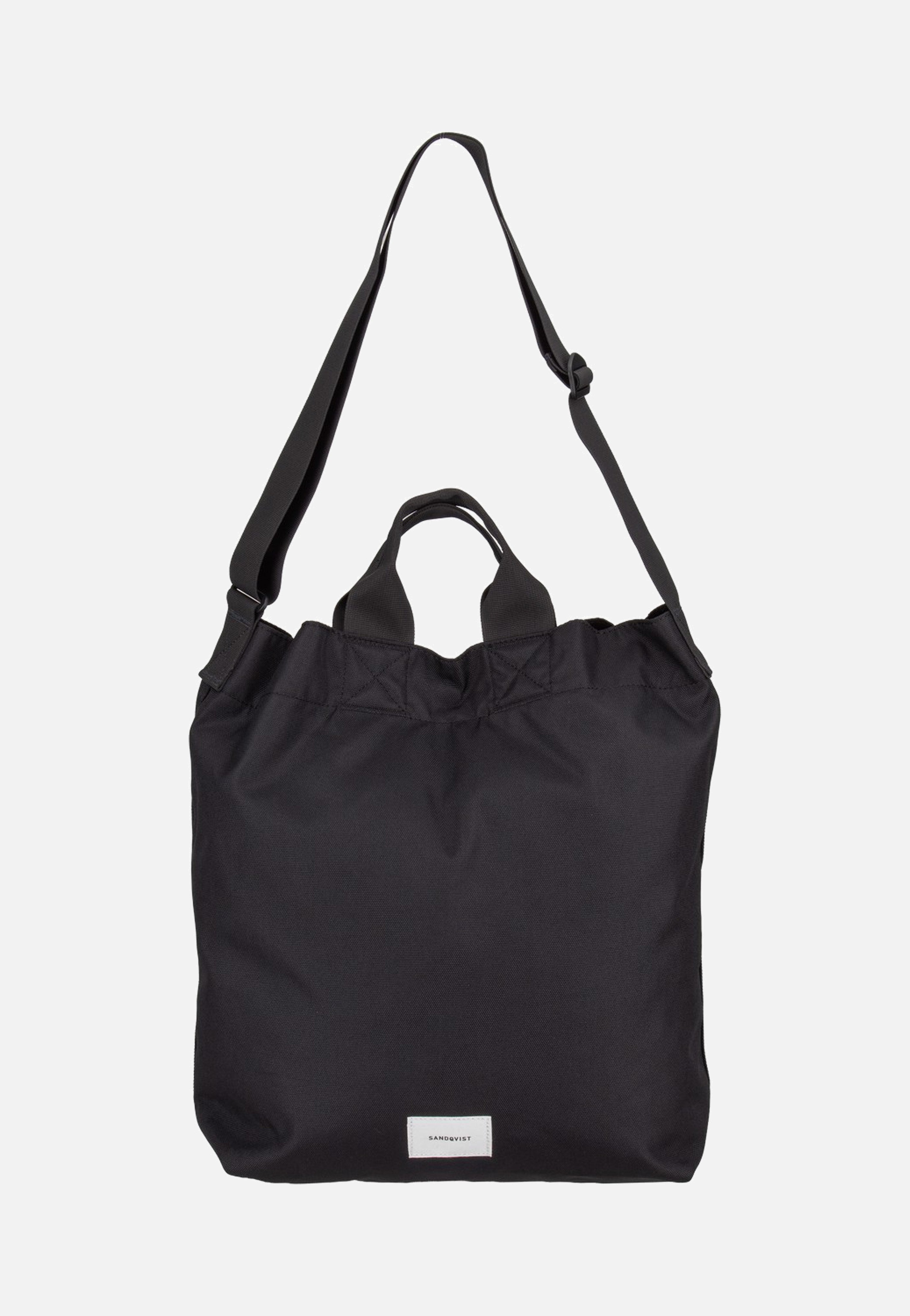 Sandqvist Ground Shopper Black Hobo Bag
