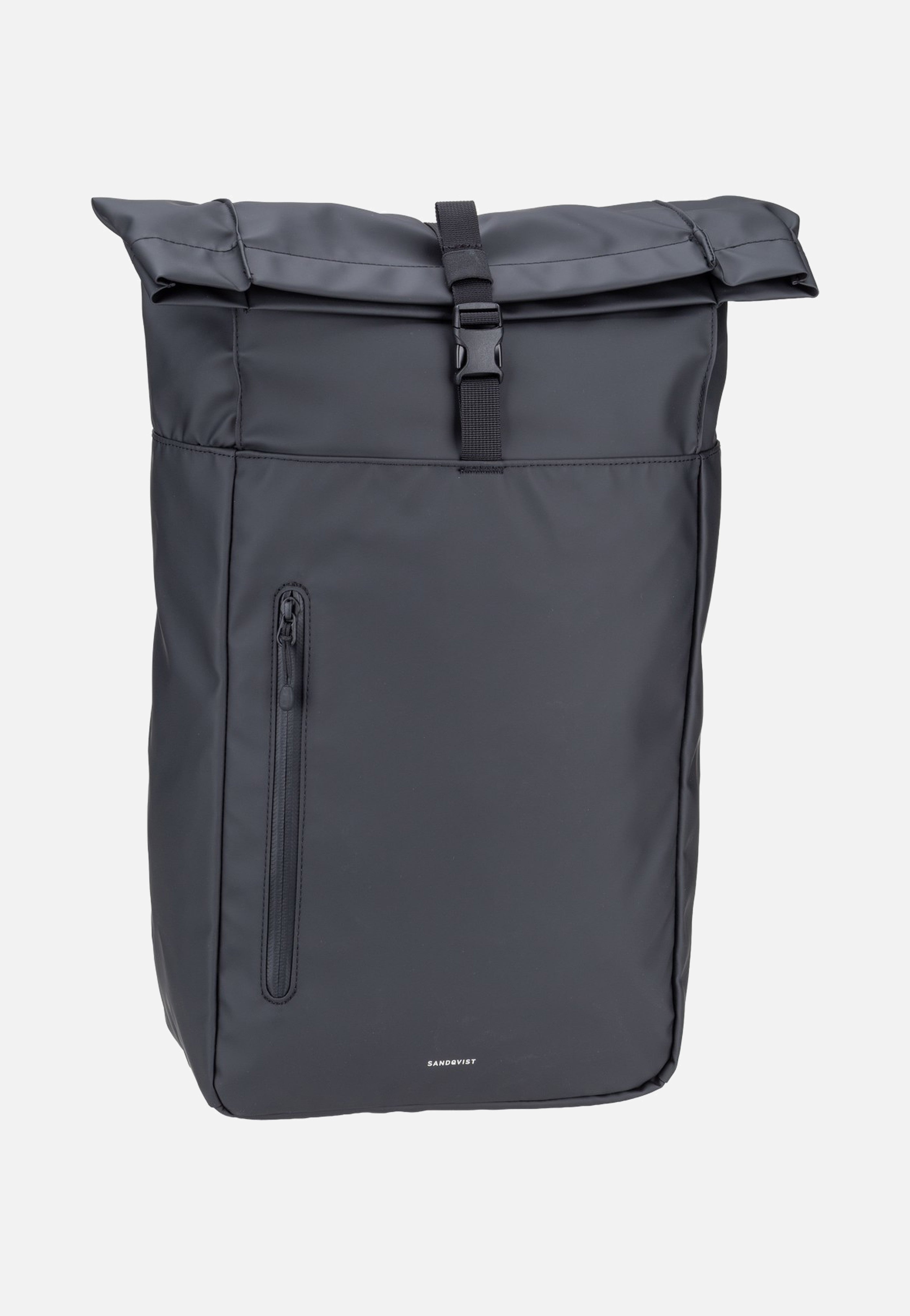 Sandqvist Stream Rolltop 14' Black Rolltop Rucksack