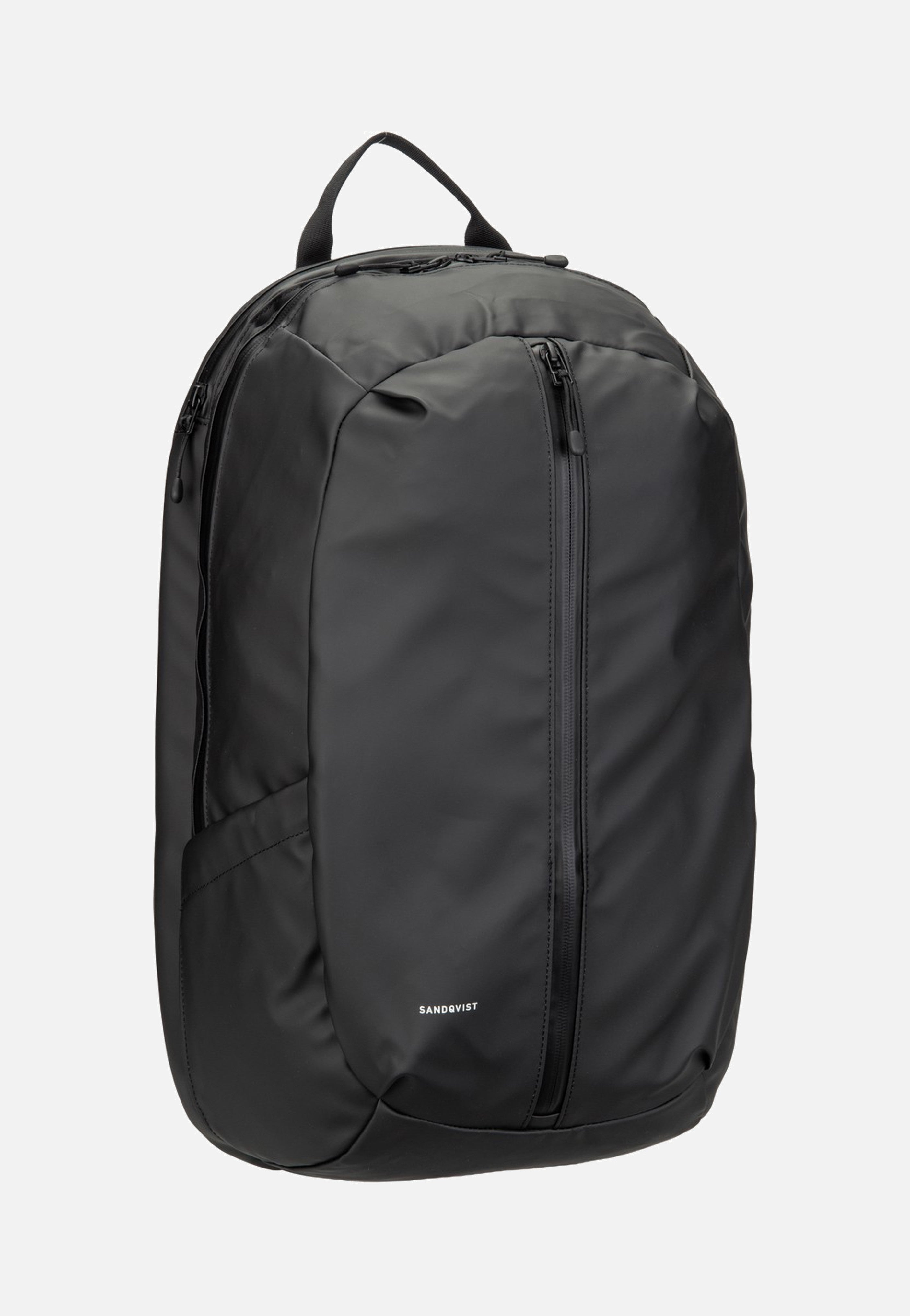 Sandqvist Stream Zipper Black Backpack