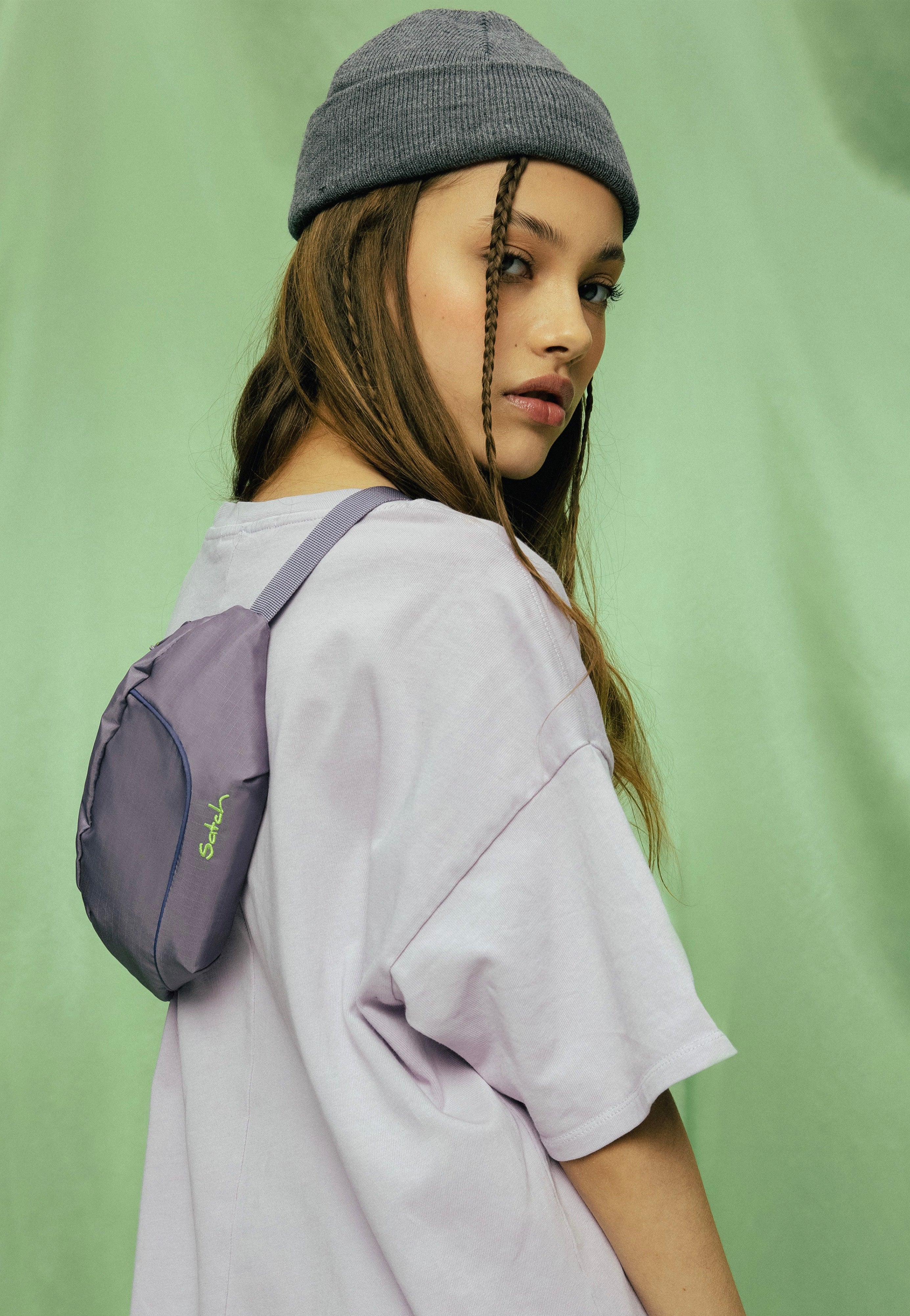 satch Cross Ripstop Purple Hip Bag