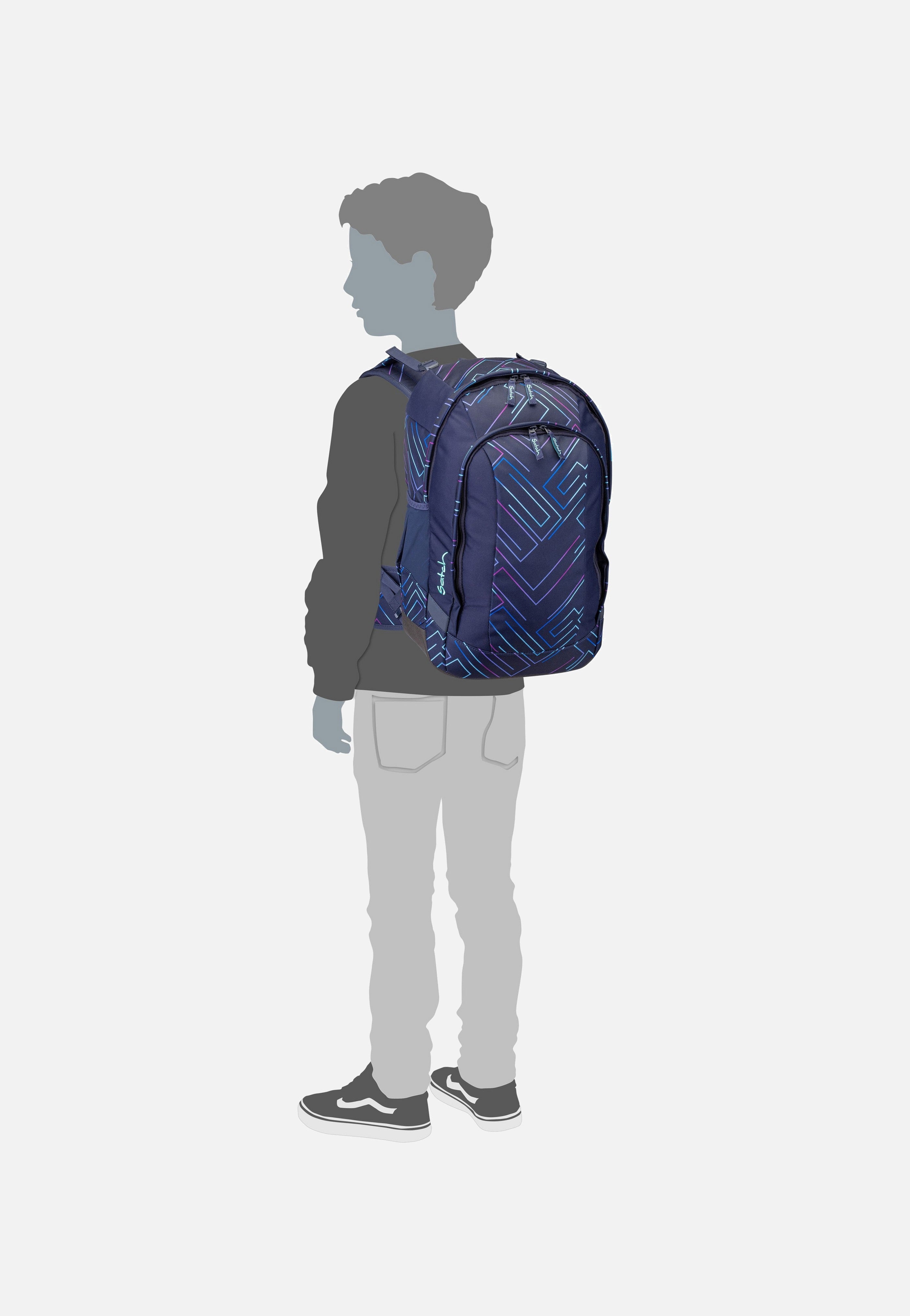satch satch Air Deep Petrol School Bag