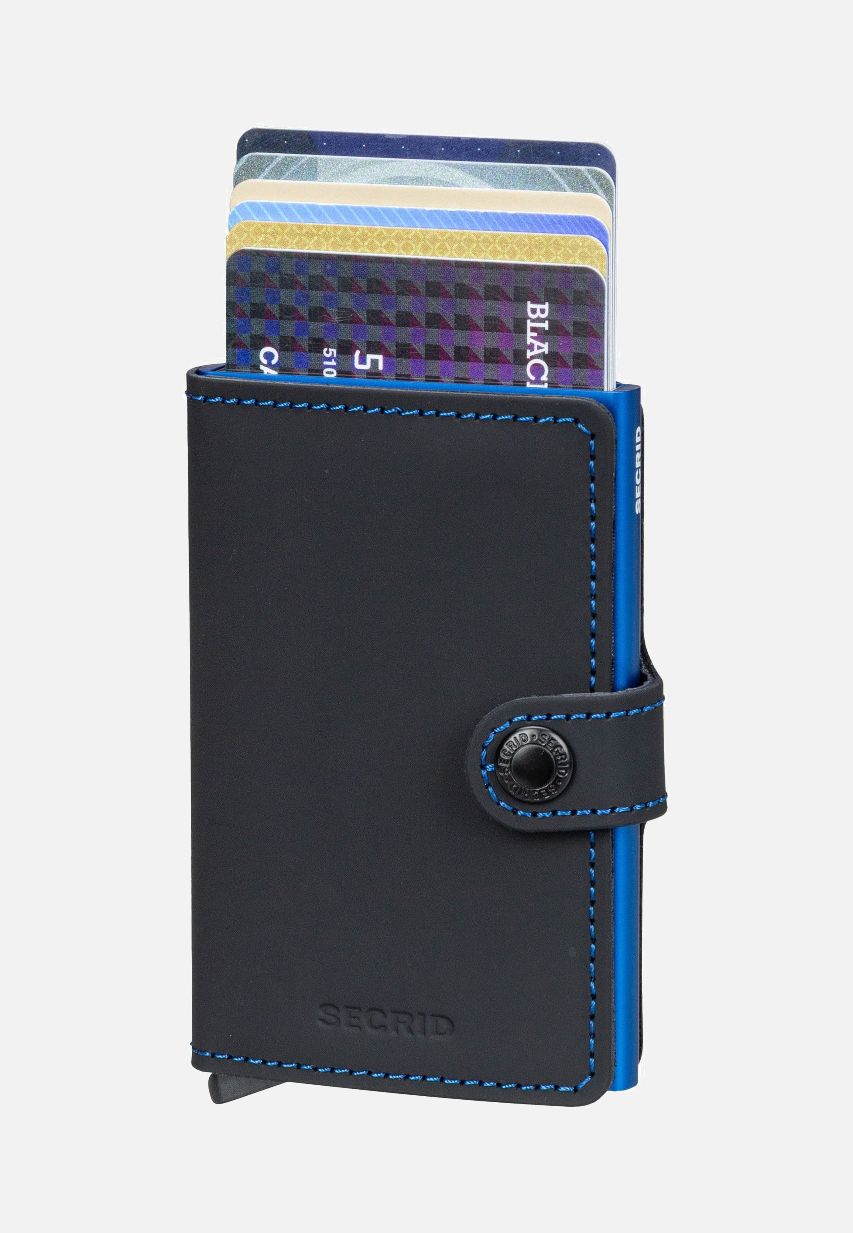 Secrid - Miniwallet Matte Black & Blue - Wallet | Neutral-Image