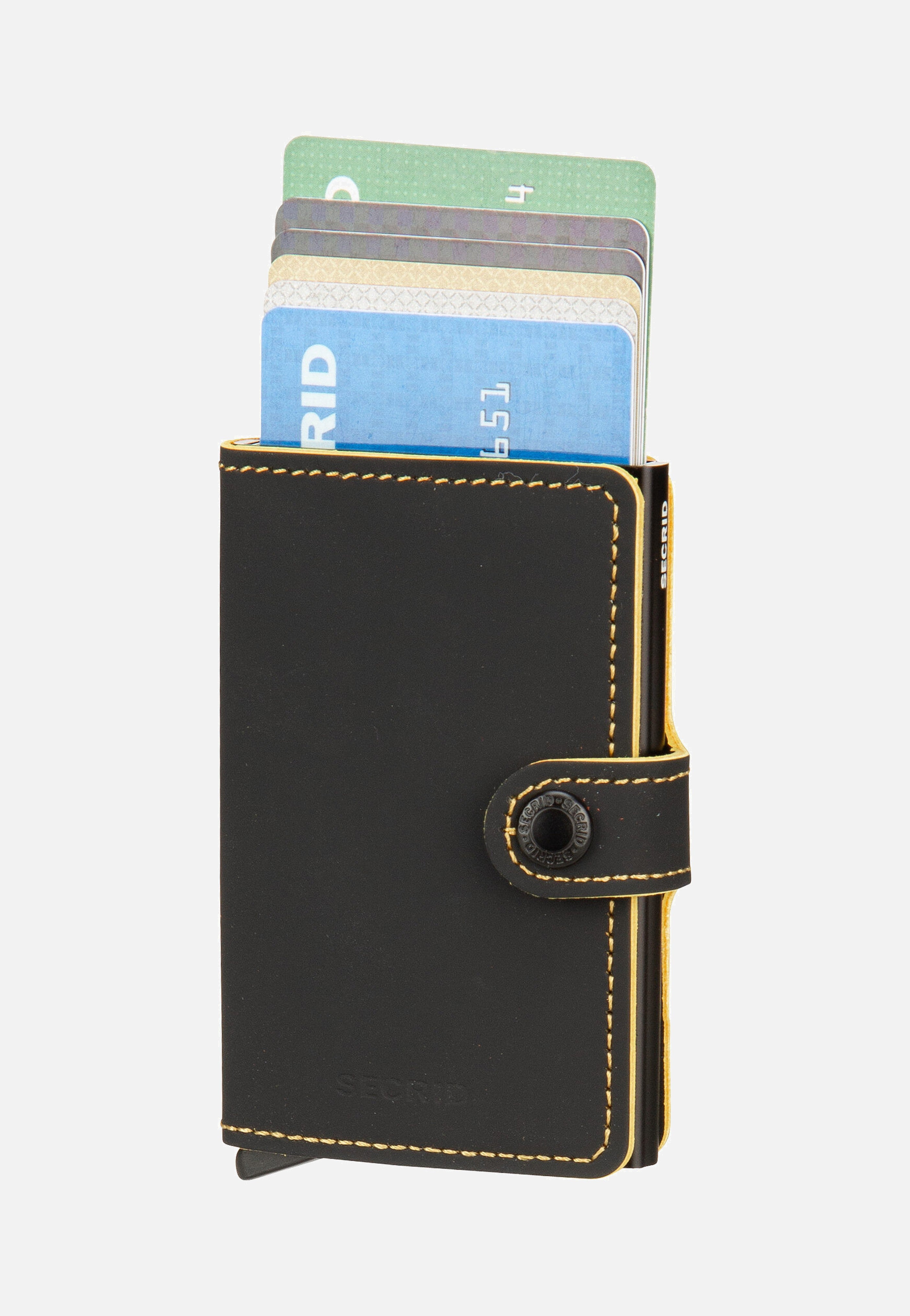 Secrid - Miniwallet Matte Black-Ochre - Wallet | Neutral-Image