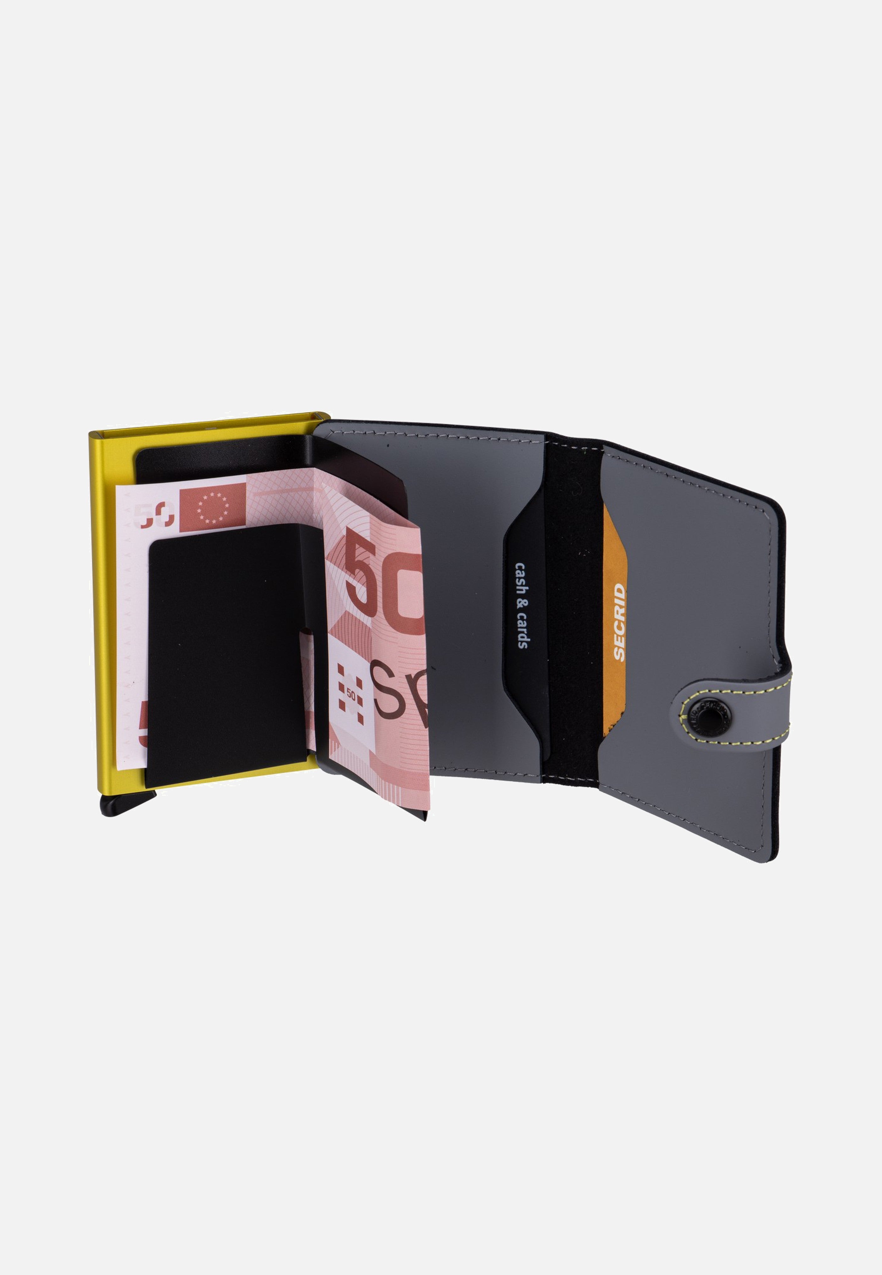 Secrid Miniwallet Matte Grey-Lime Portemonnaie