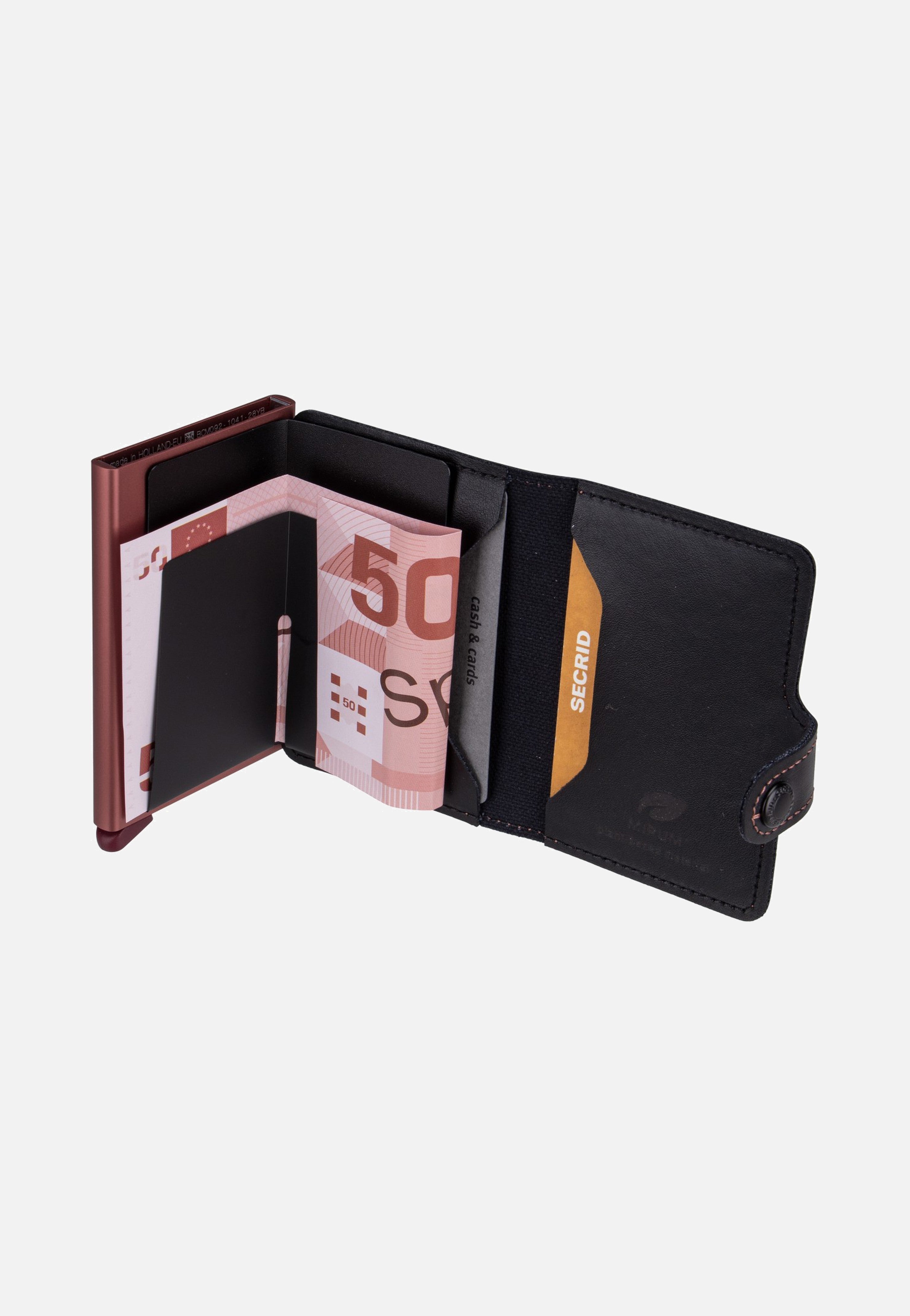 Secrid Miniwallet Mirum Plant-Based Black Rose Portemonnaie