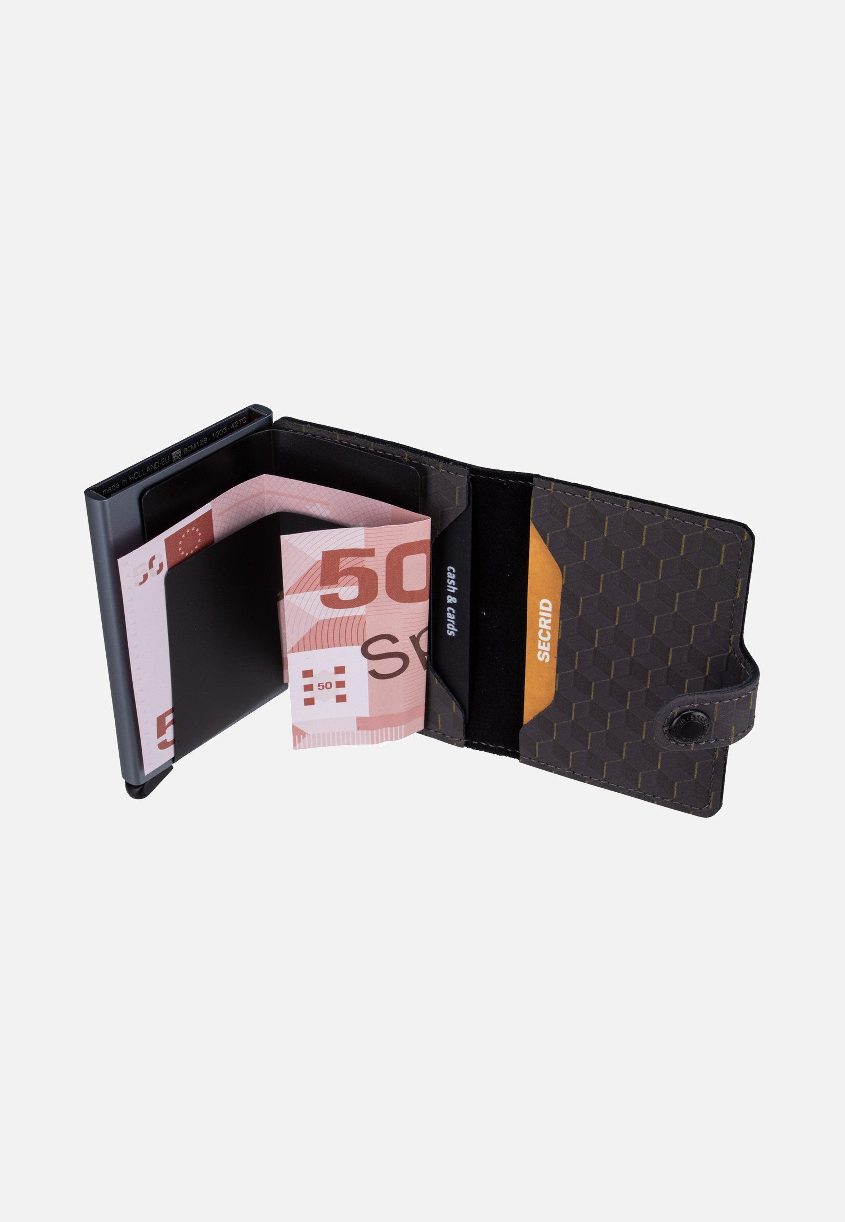 Secrid Miniwallet Optical Grey-Yellow Portemonnaie
