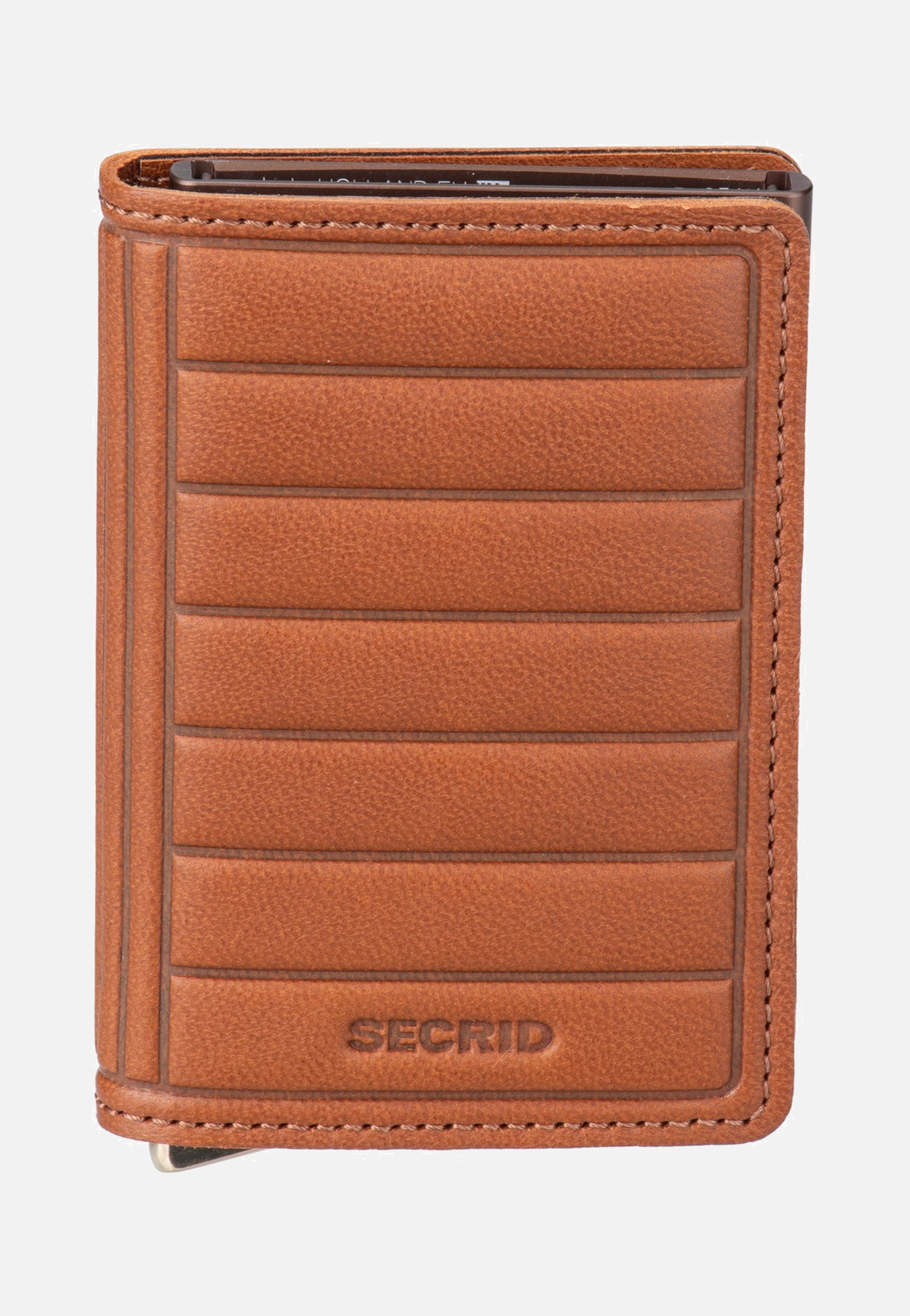 Secrid Slimwallet Emboss Lines Cognac+ Portemonnaie