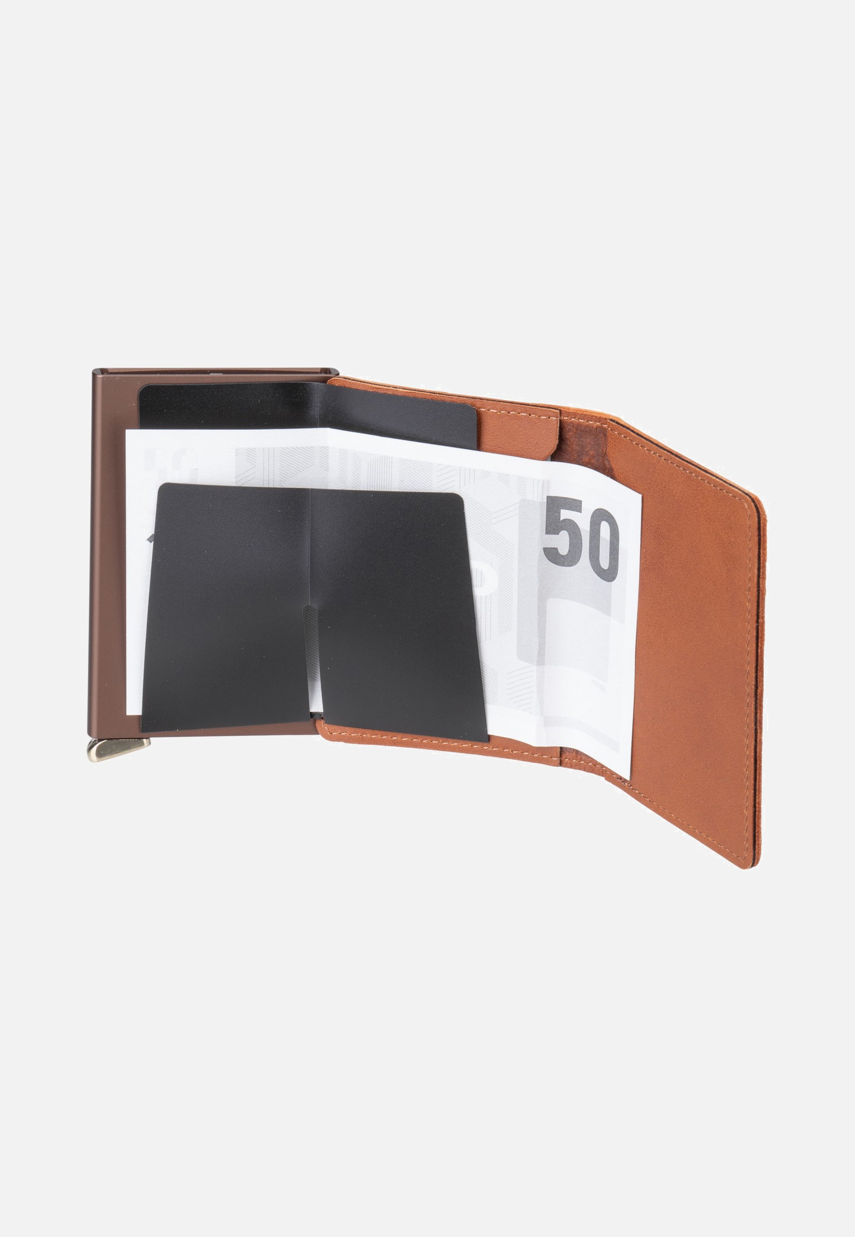 Secrid Slimwallet Emboss Lines Cognac+ Portemonnaie
