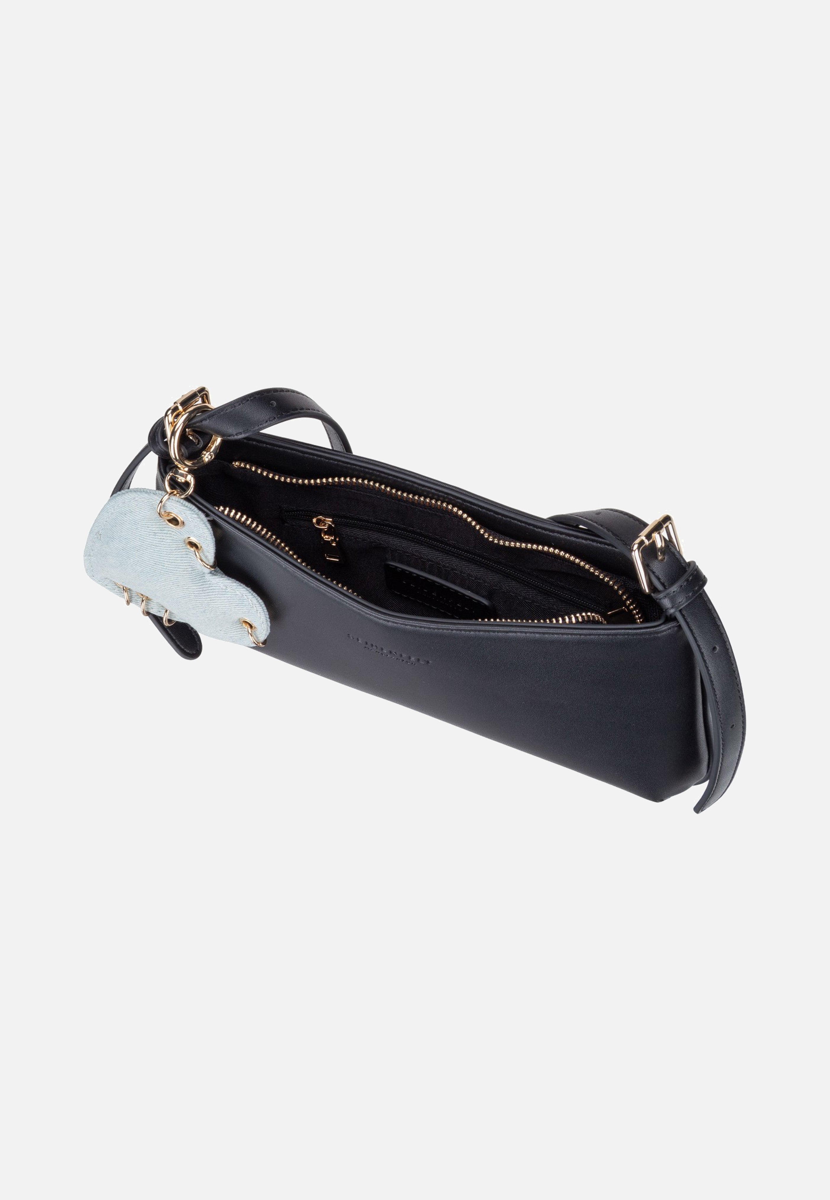 Seidenfelt Tahmela Pouchette Black Shoulder Bag