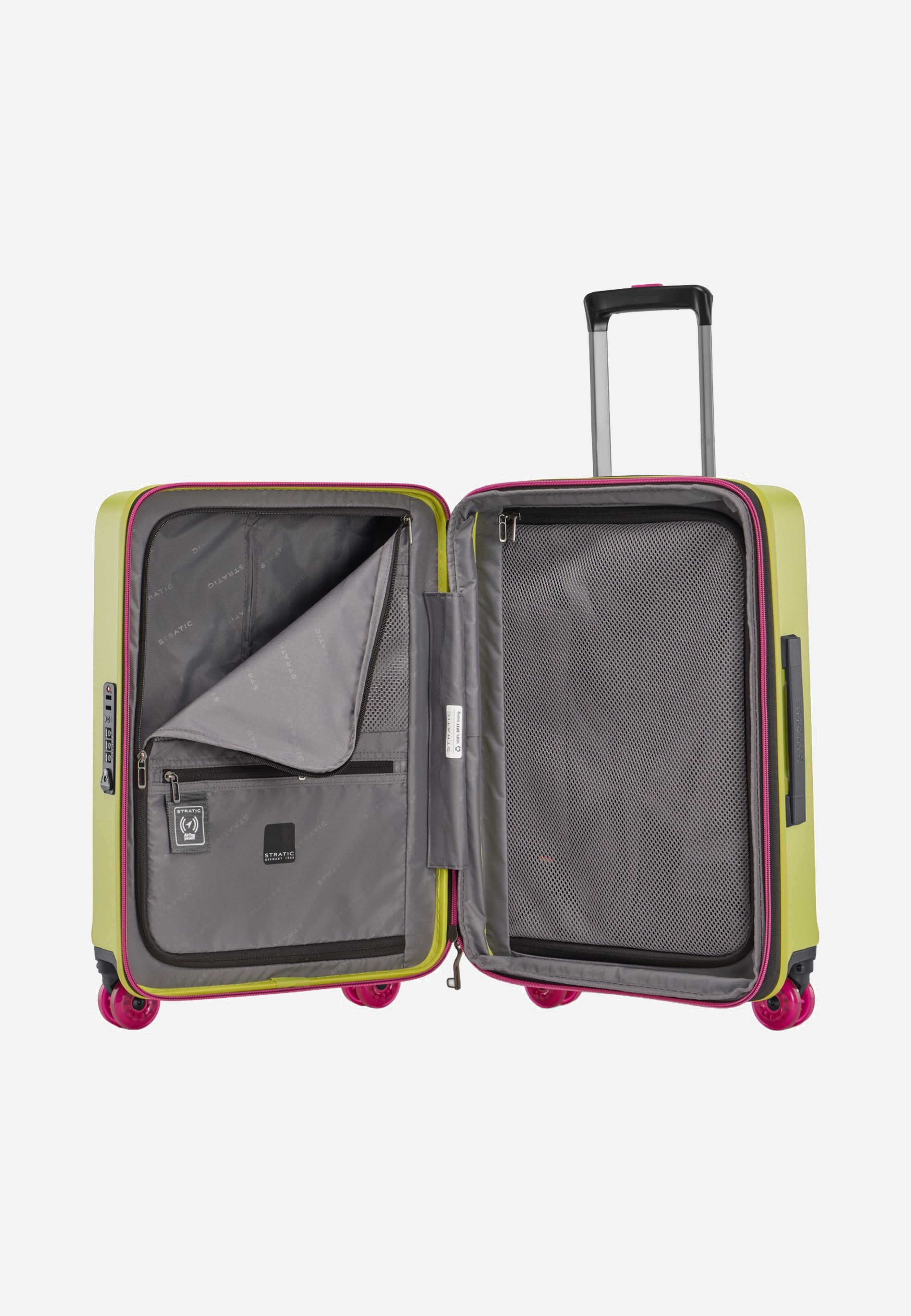 Stratic Buzz Trolley S Lime Green Suitcase