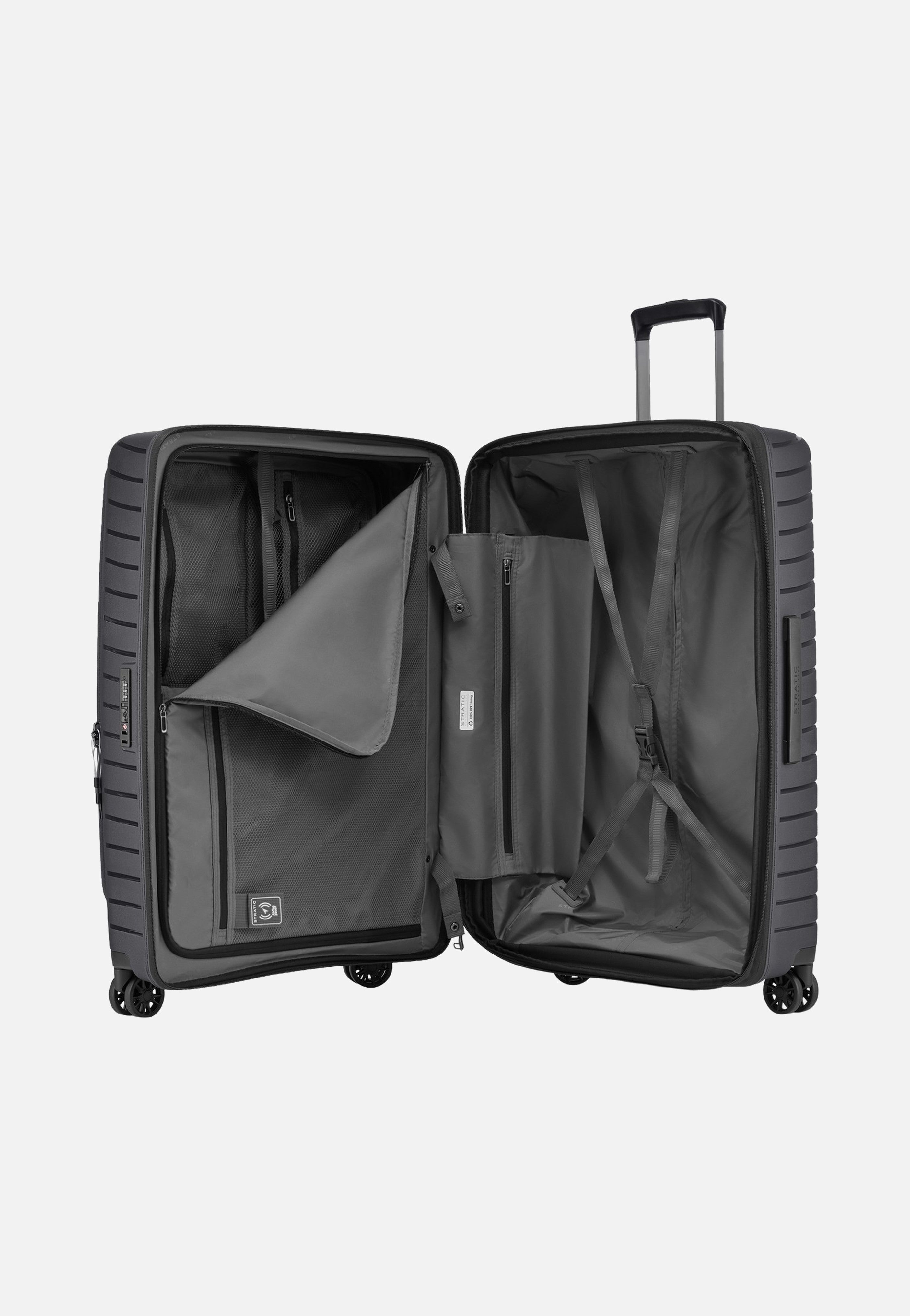 Stratic Novium ML Trolley L Black Suitcase