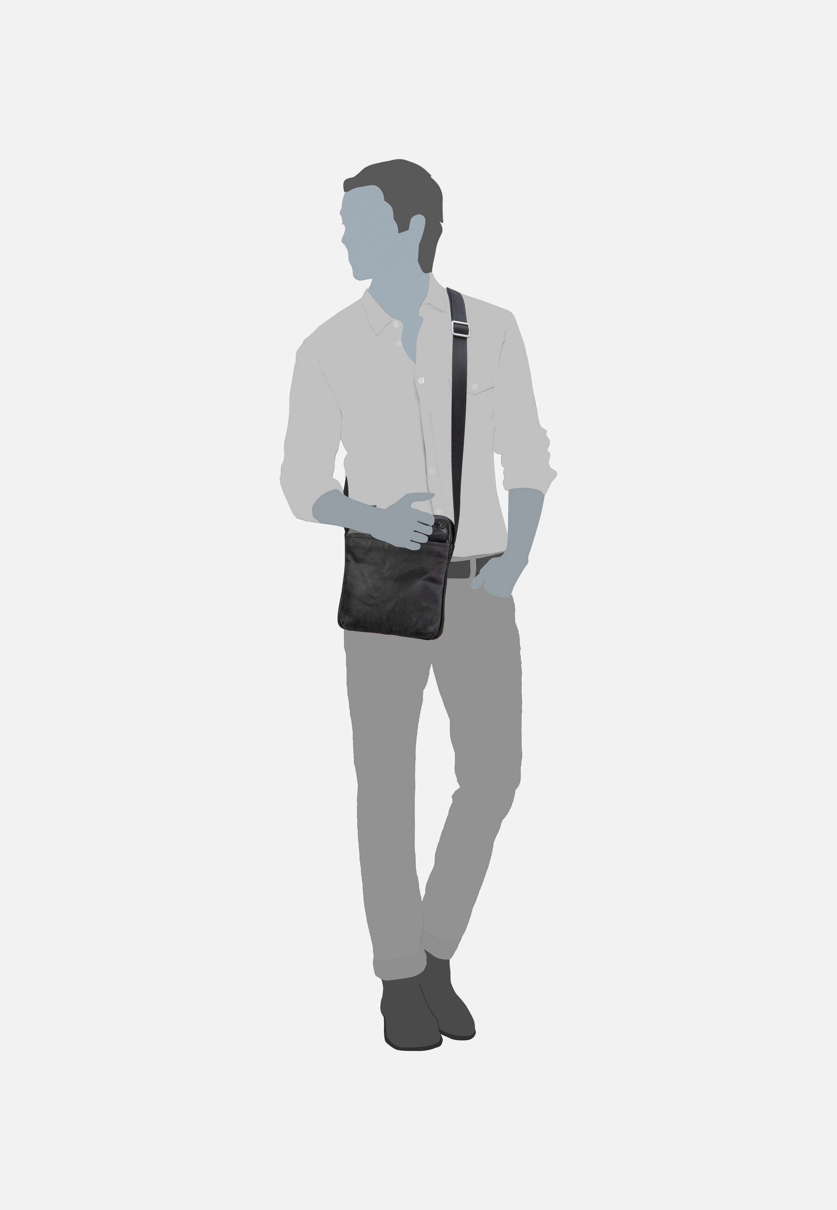 Strellson - Brick Lane Marcus XSVZ Black - Pouch Bag | Men-Image