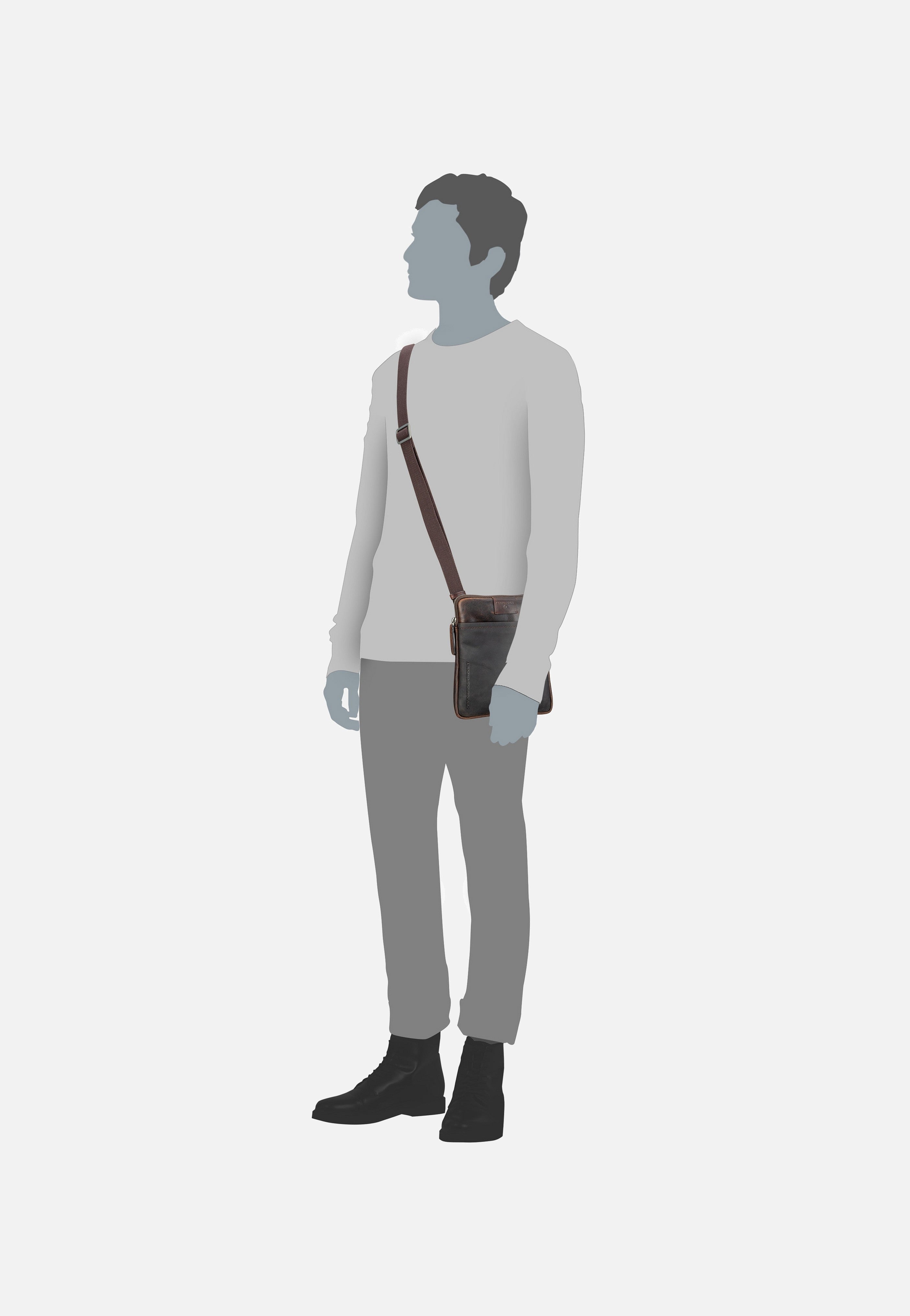 Strellson Brick Lane Marcus XSVZ1 Dark Brown Beuteltasche