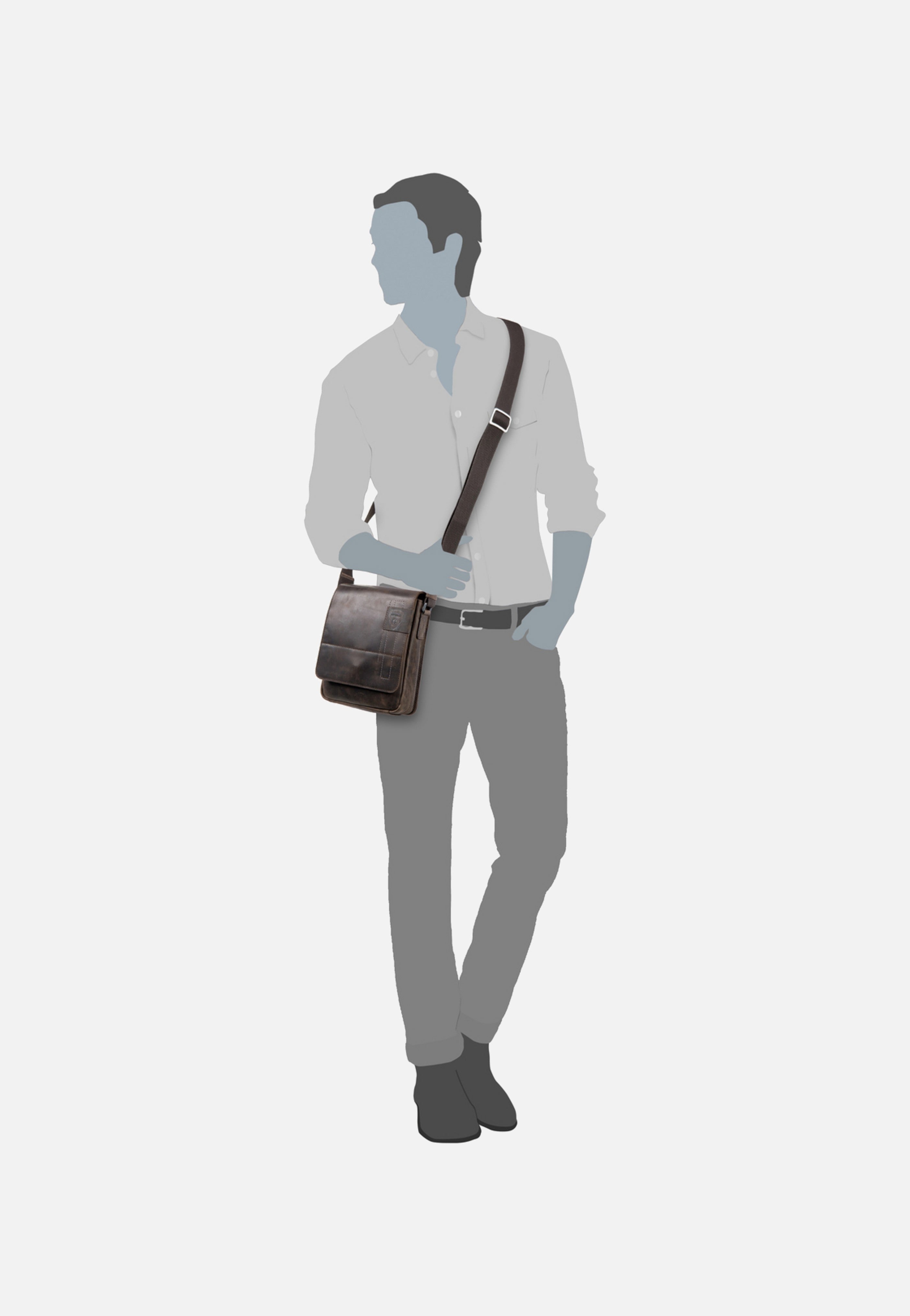 Strellson - Richmond Messenger SV Dark Brown - Shoulder Bag | Men-Image