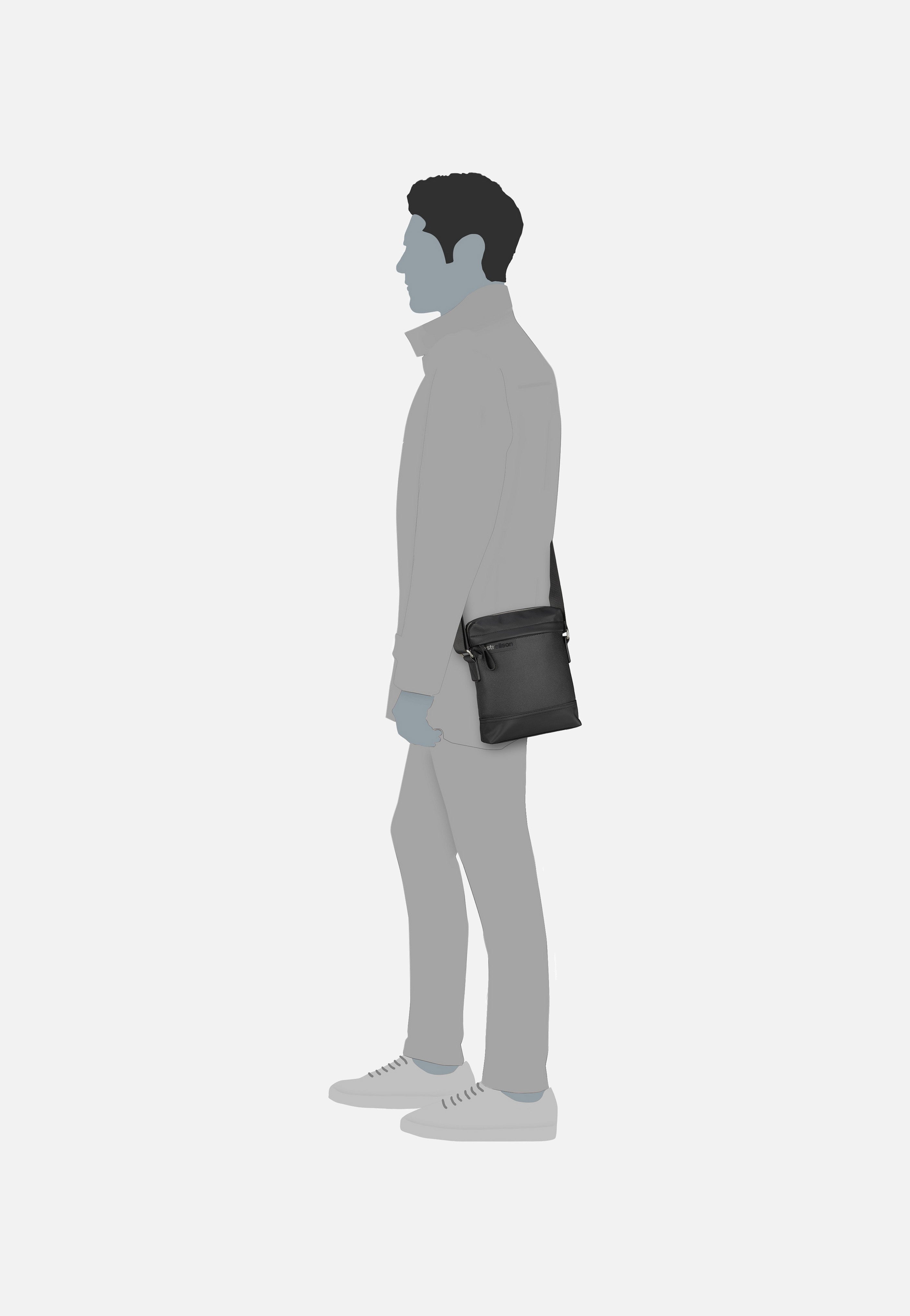 Strellson - Royal Oak Clay XSVZ Black - Pouch Bag | Men-Image