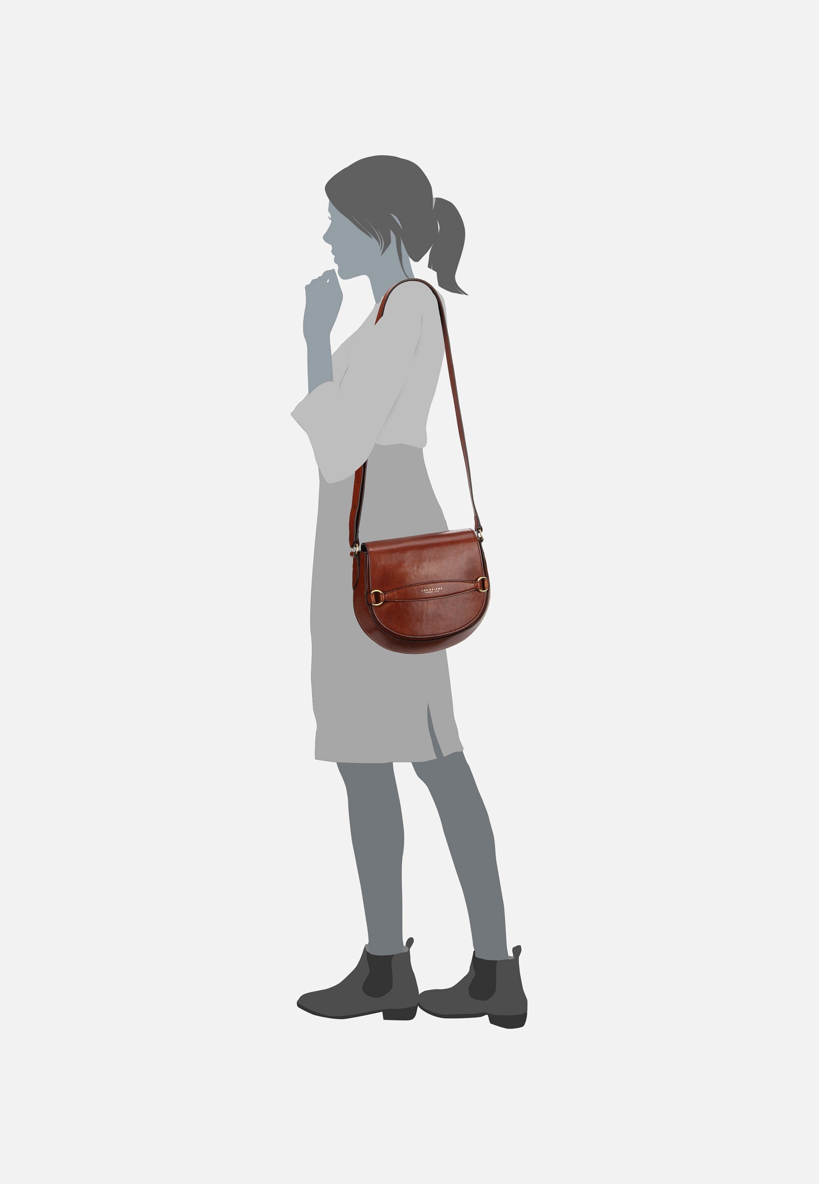 The Bridge - Bettina 3722 Marrone/Oro - Saddle Bag | Women-Image