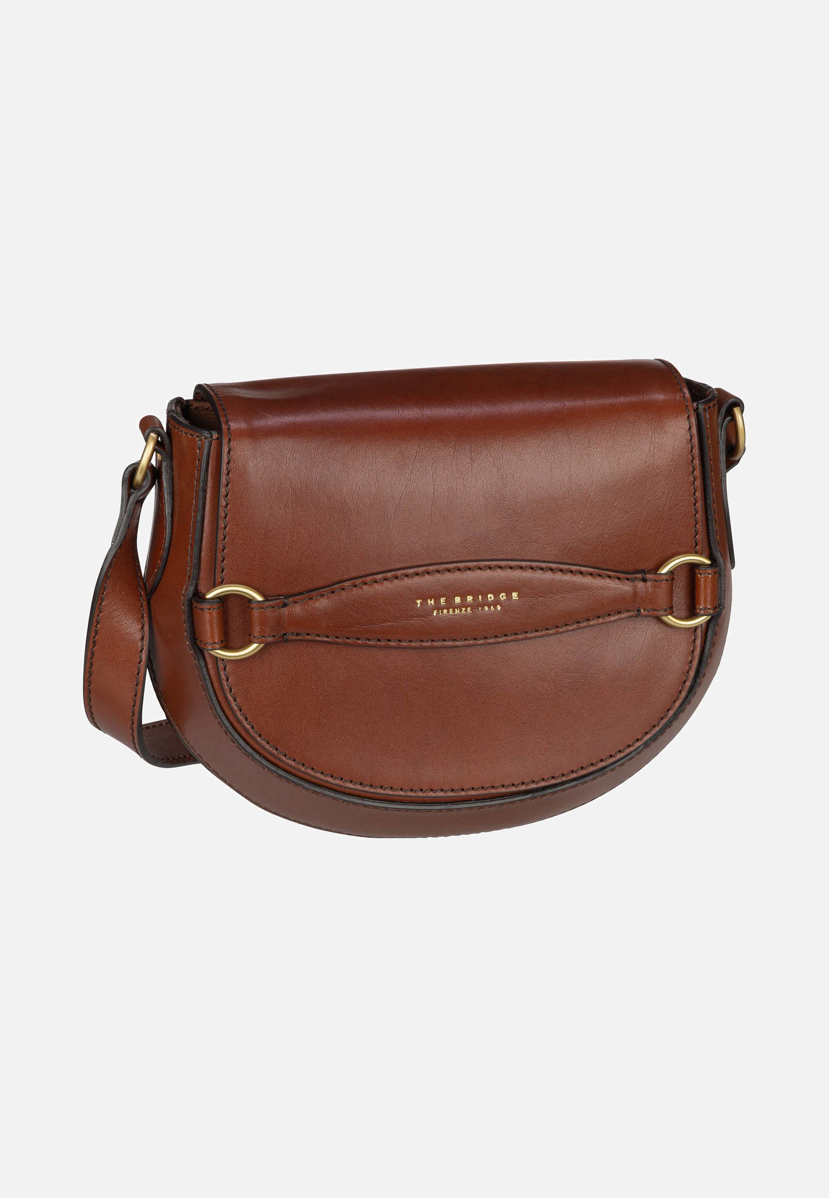 The Bridge - Bettina Brown/Gold - Saddle Bag | Women-Image