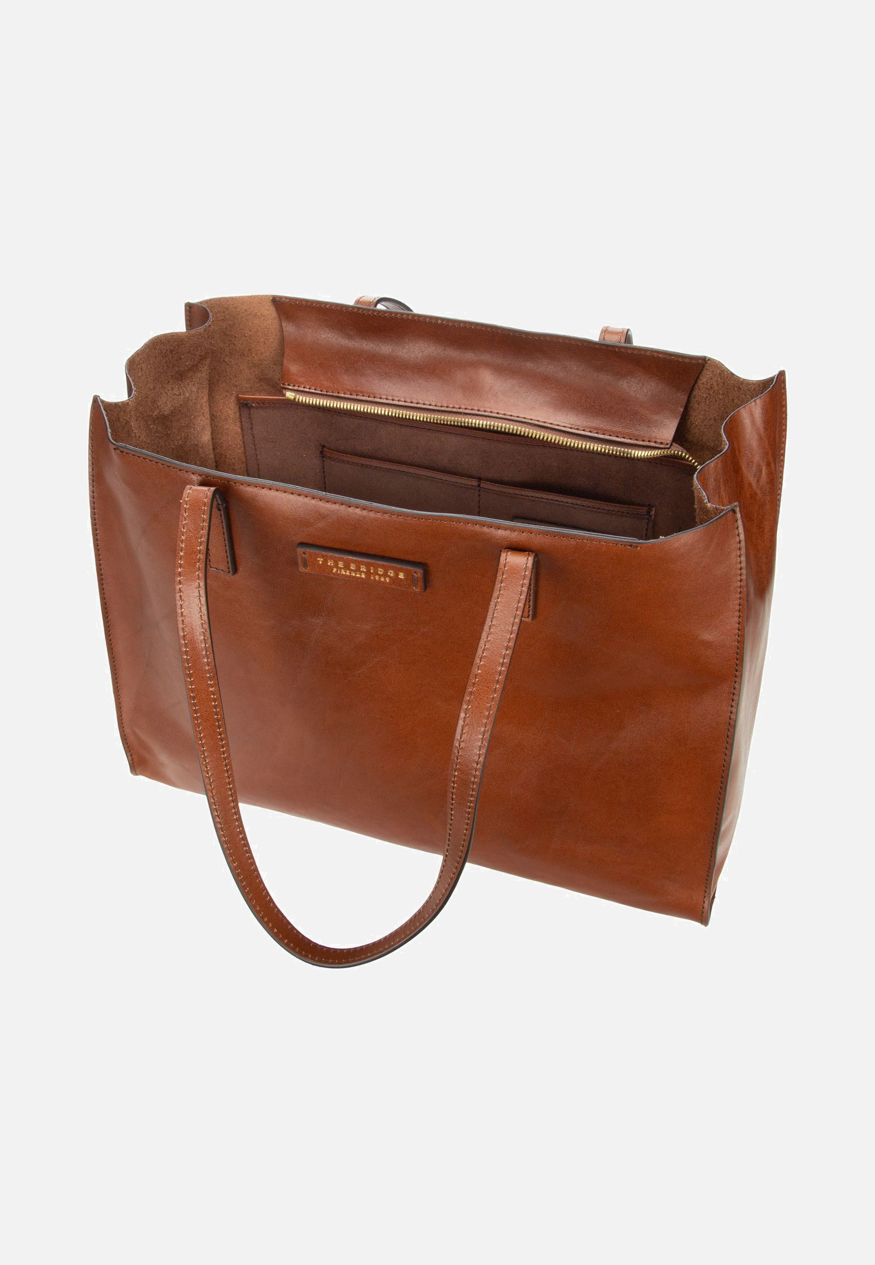 The Bridge - Mirra Shopping with Zip 1314 Marrone/Oro - Shopper | Women-Image