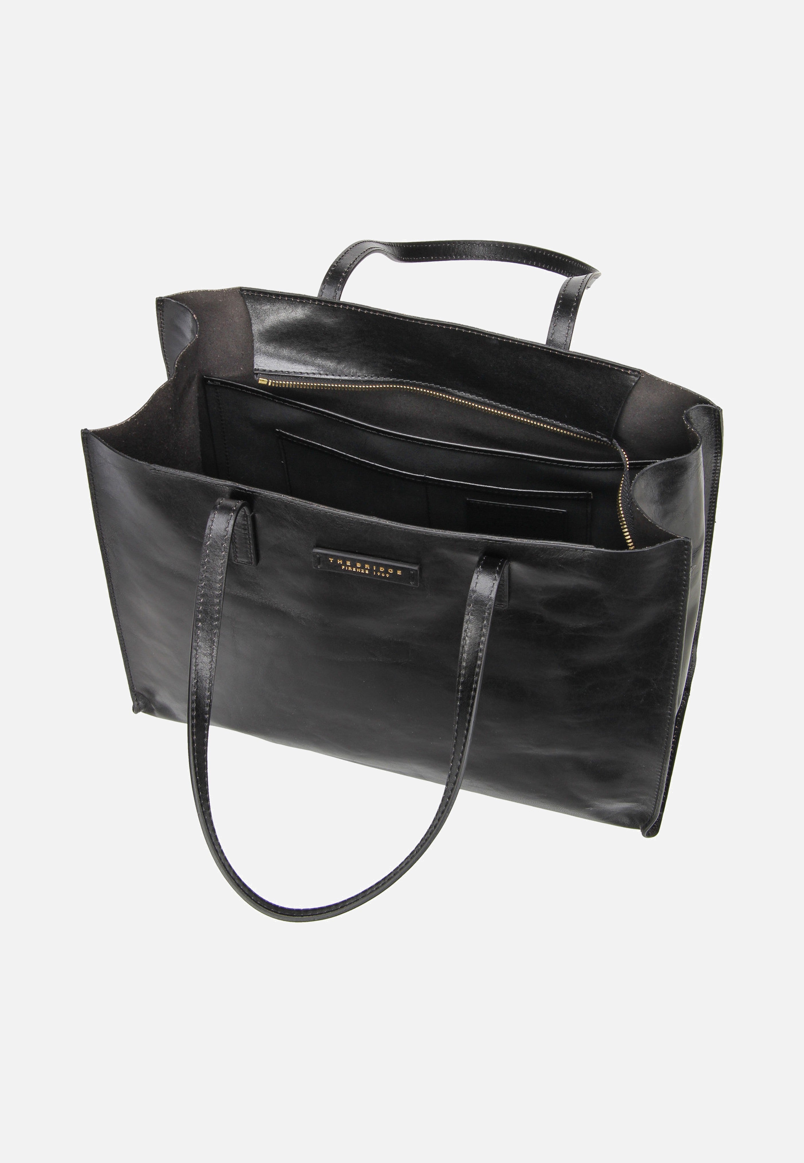 The Bridge - Mirra Shopping with Zip 1314 Nero/Oro - Shopper | Women-Image