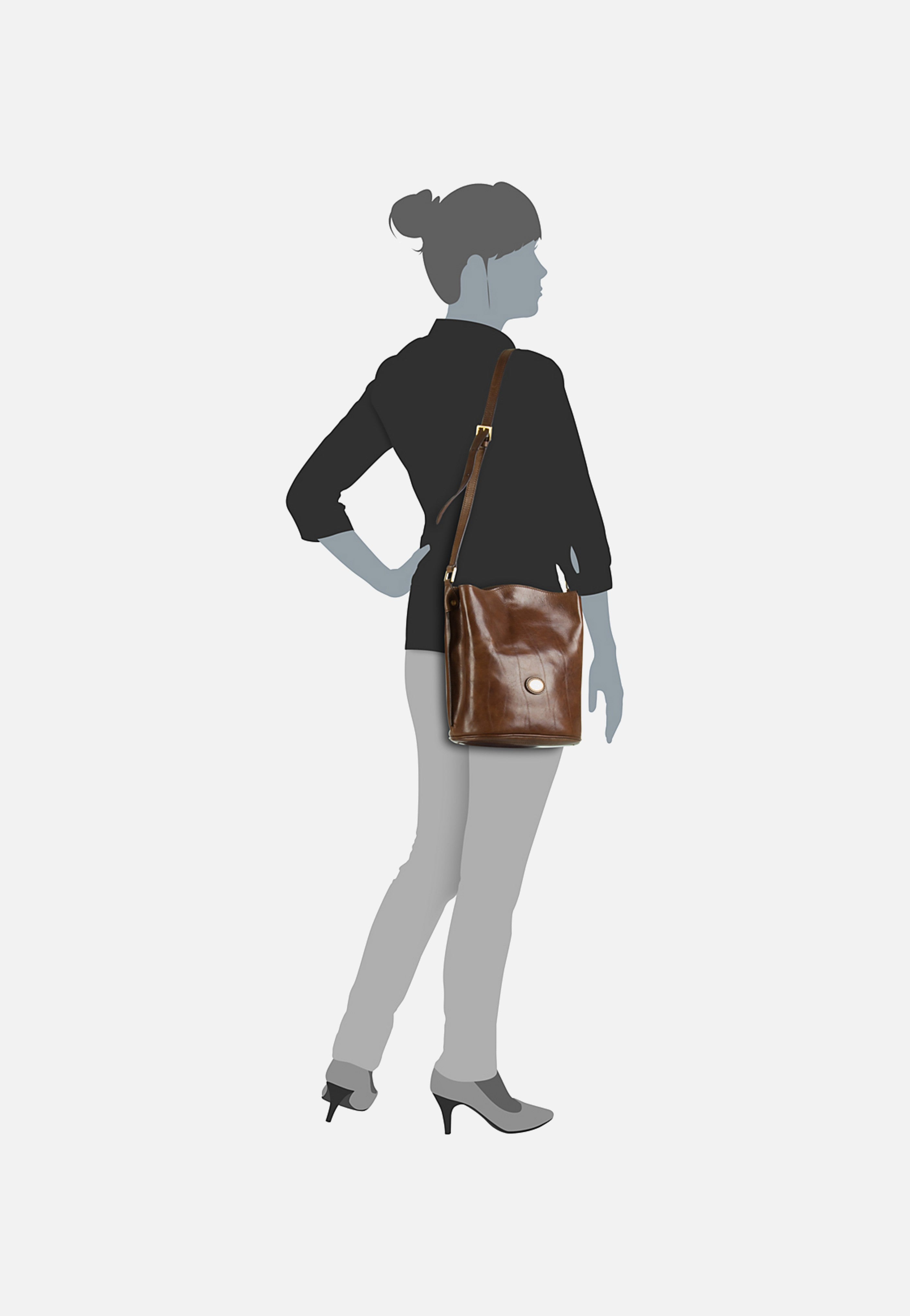 The Bridge Story Donna Ledertasche Braun Beuteltasche