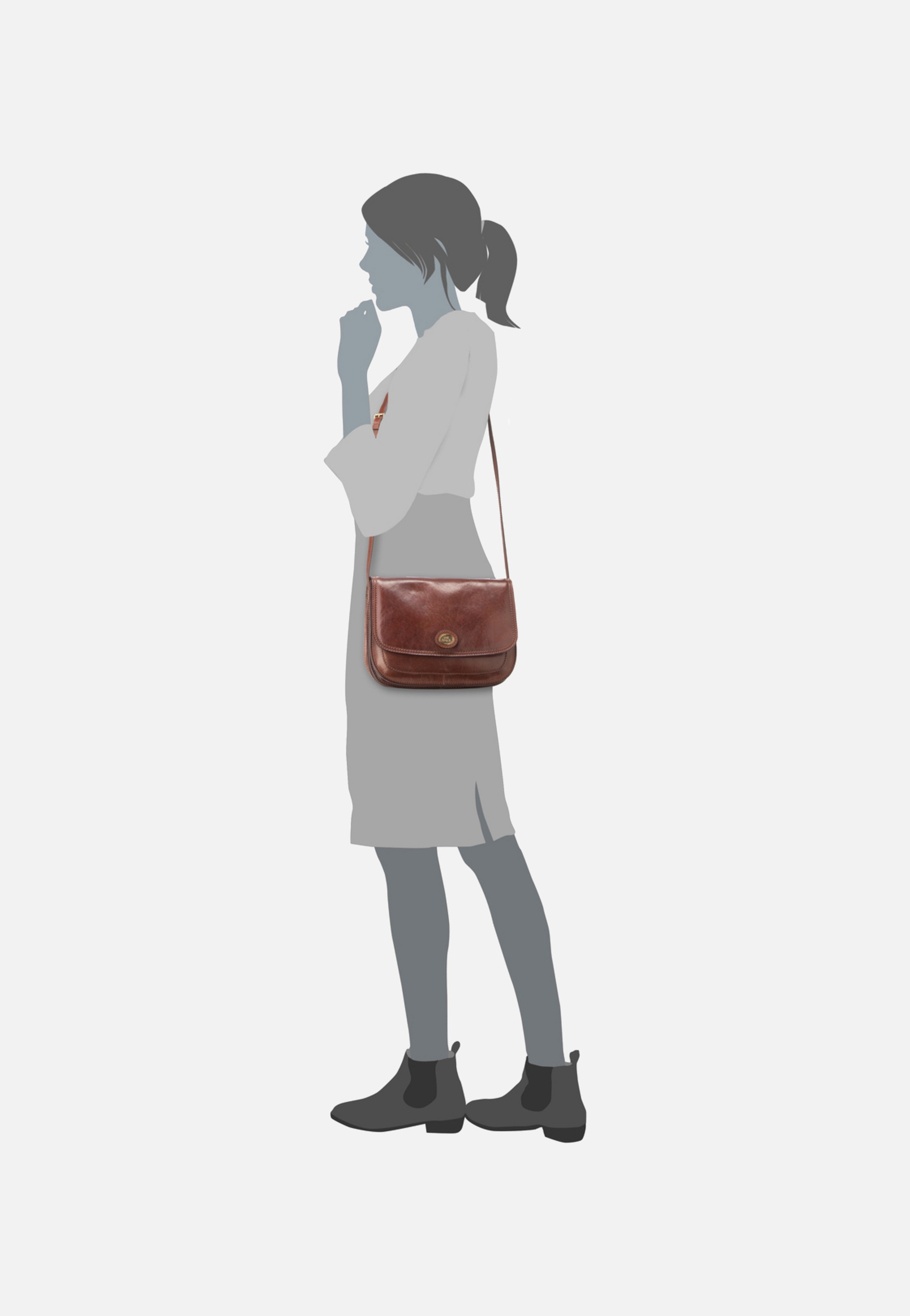 The Bridge - Story Donna 4152 Marrone - Saddle Bag | Women-Image