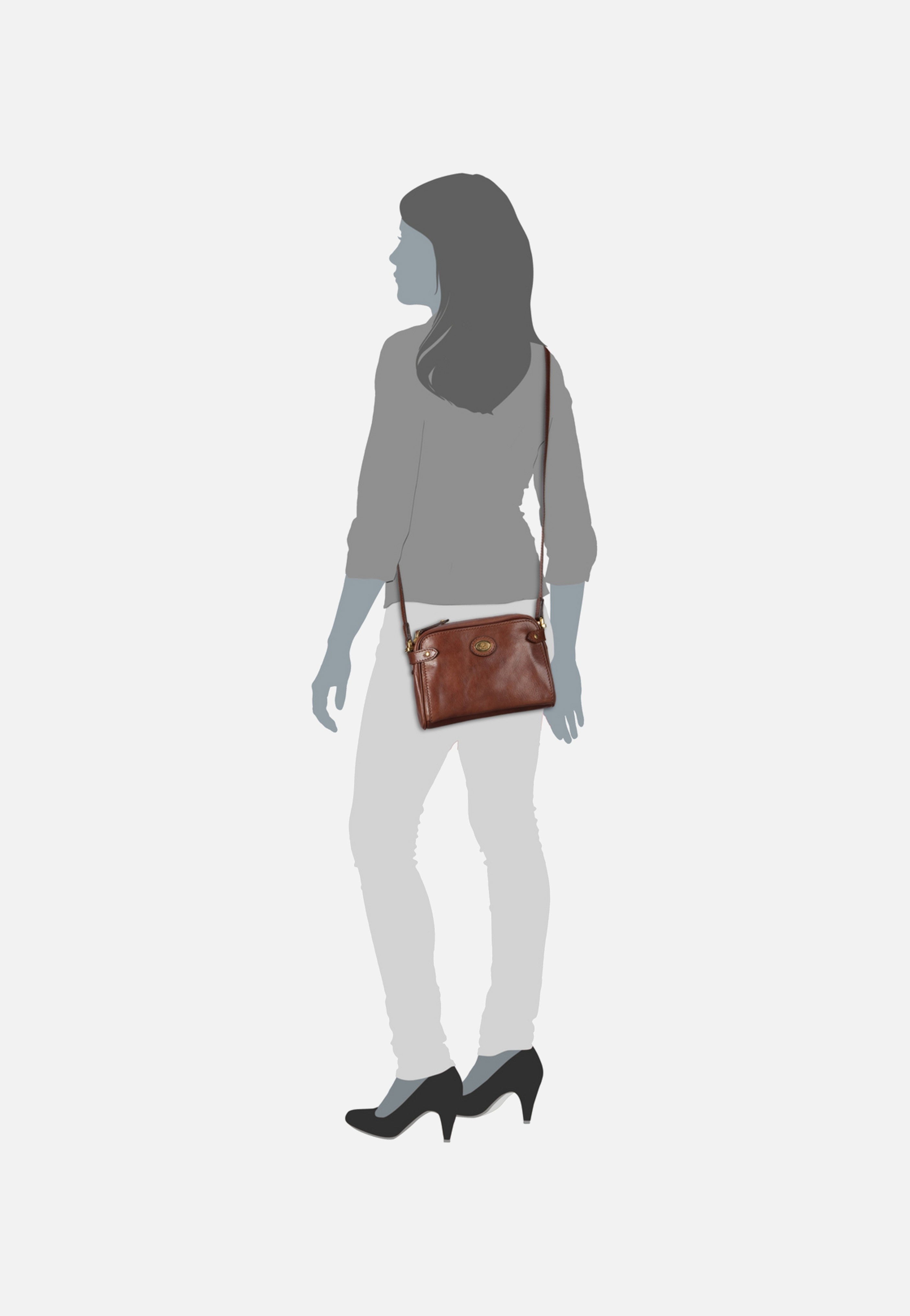 The Bridge Story Donna Shoulder Bag Marrone/Oro Umhängetasche