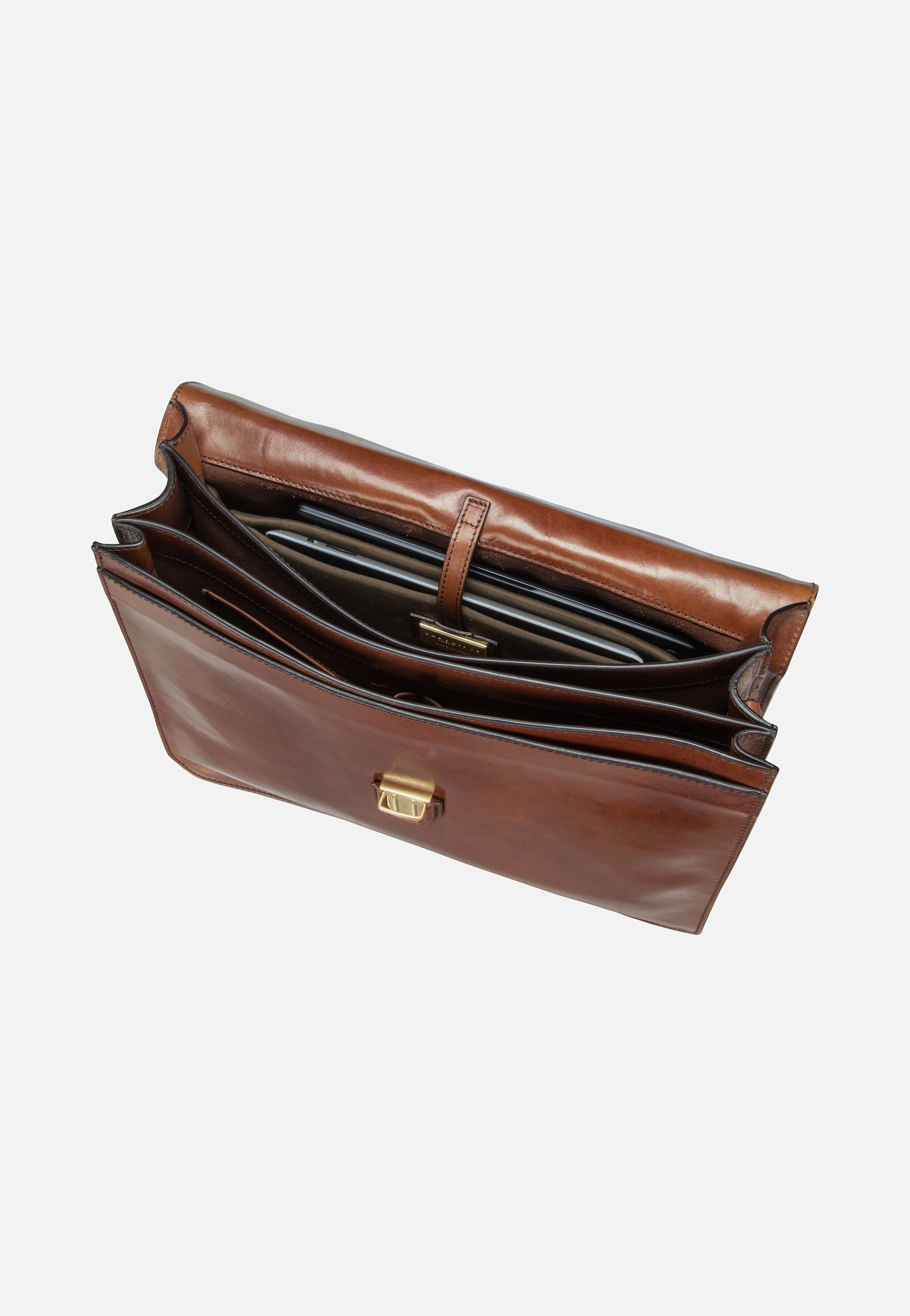 The Bridge - Story Uomo 3721 Marrone/Oro - Briefcase | Men-Image